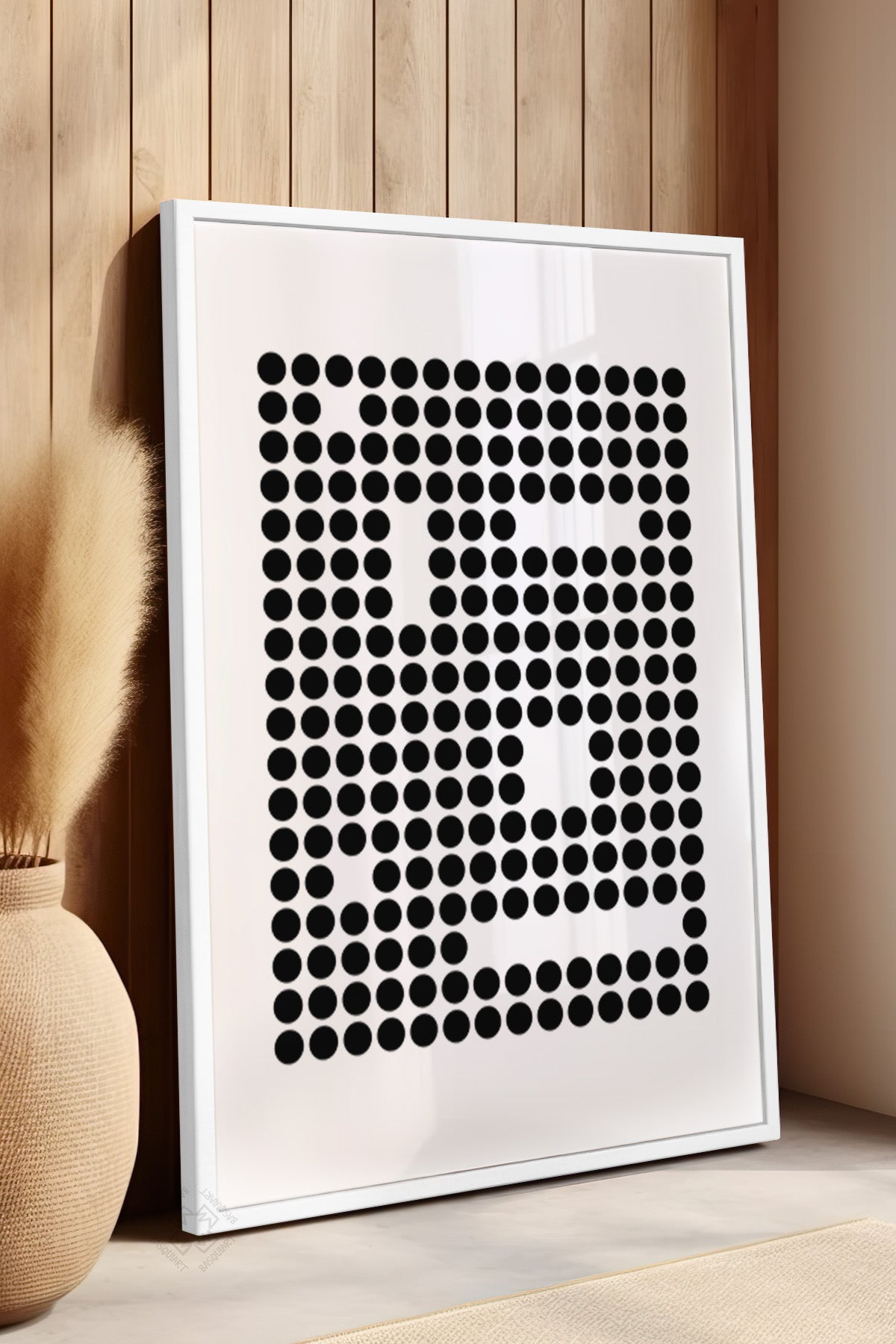 Bauhaus Serisi Beyaz Çerçeveli Poster, Tablo No:45