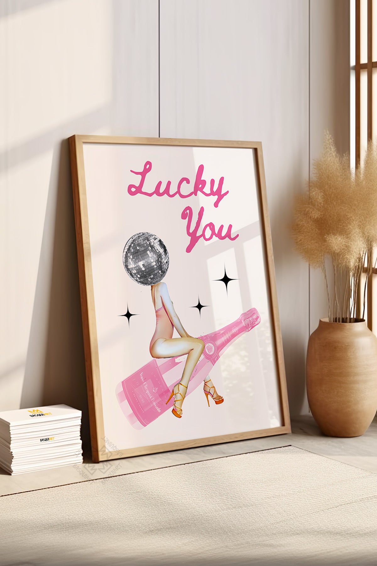 Lucky You Serisi Ahşap Çerçeveli Poster, Tablo Duvar Dekoru No:49