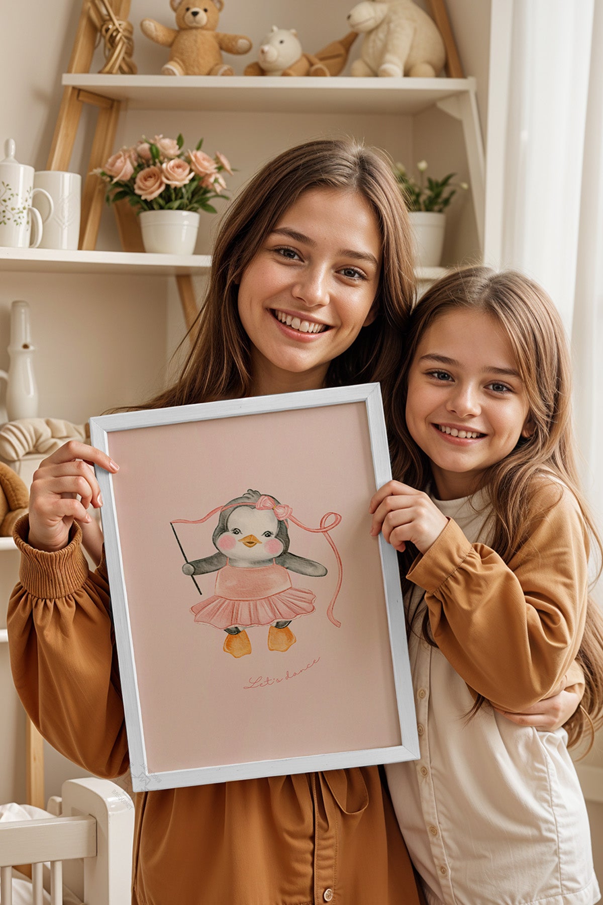 Çocuk Odası, Bebek Odası Beyaz Çerçeveli Poster, Tablo No:37