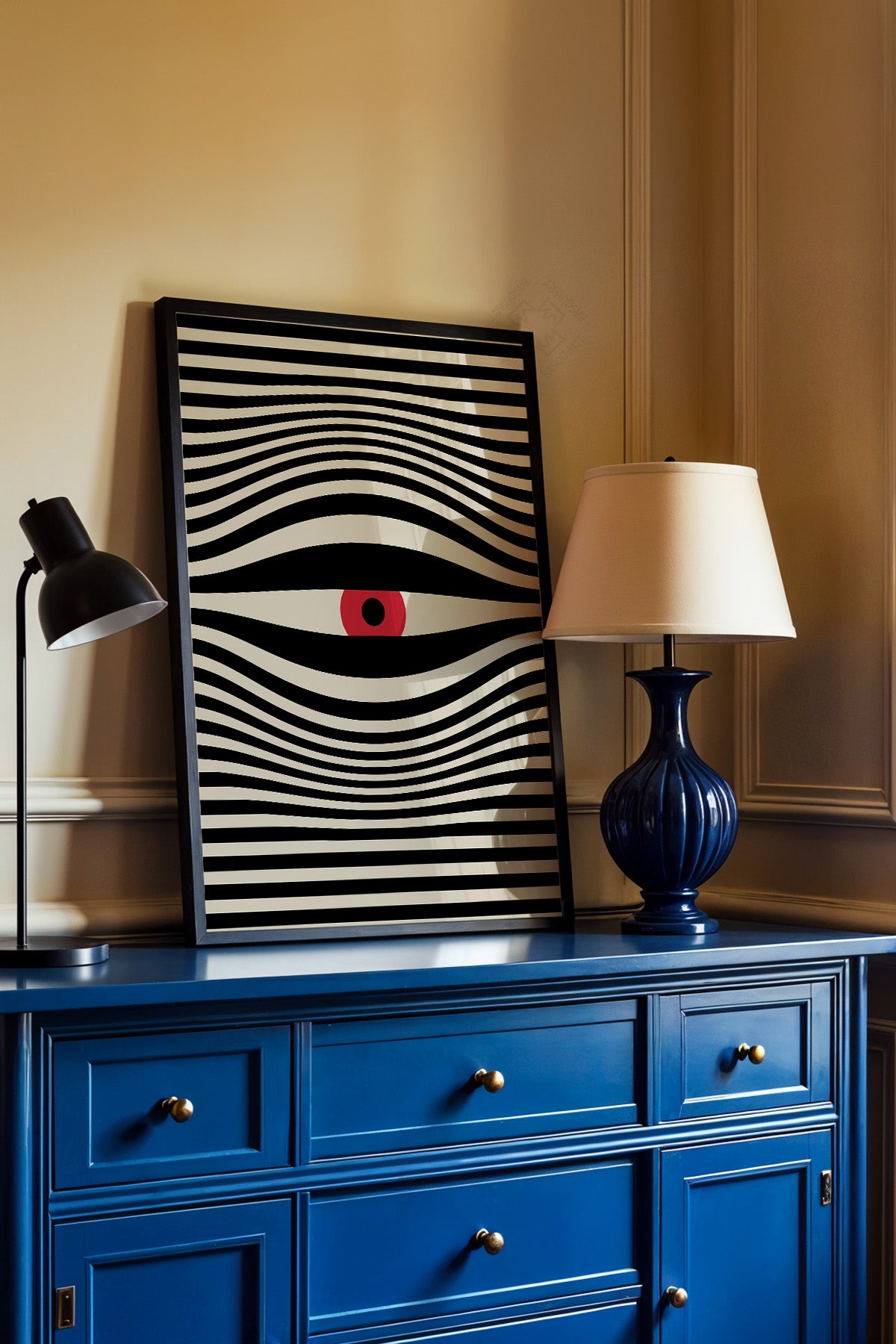 Bauhaus Serisi Siyah Çerçeveli Poster, Tablo No:33