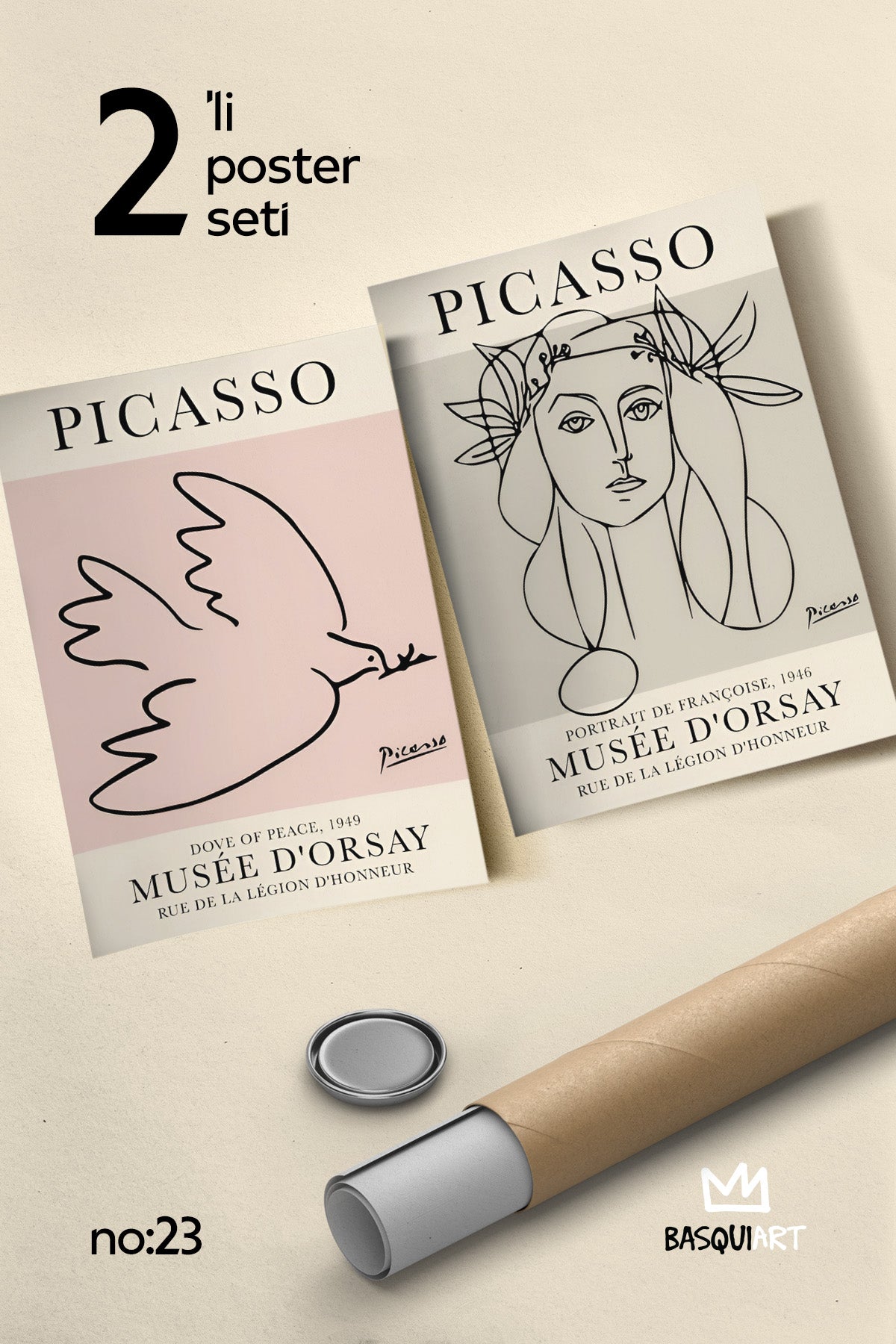 Picasso 2'li Poster Seti, Duvar Dekoru No:23