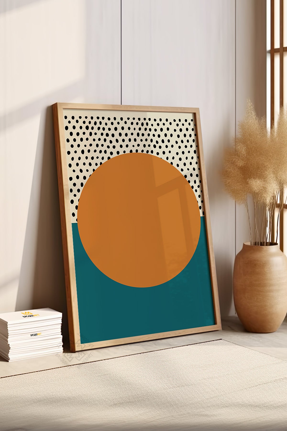 Bauhaus Serisi Ahşap Çerçeveli Poster, Tablo No:78