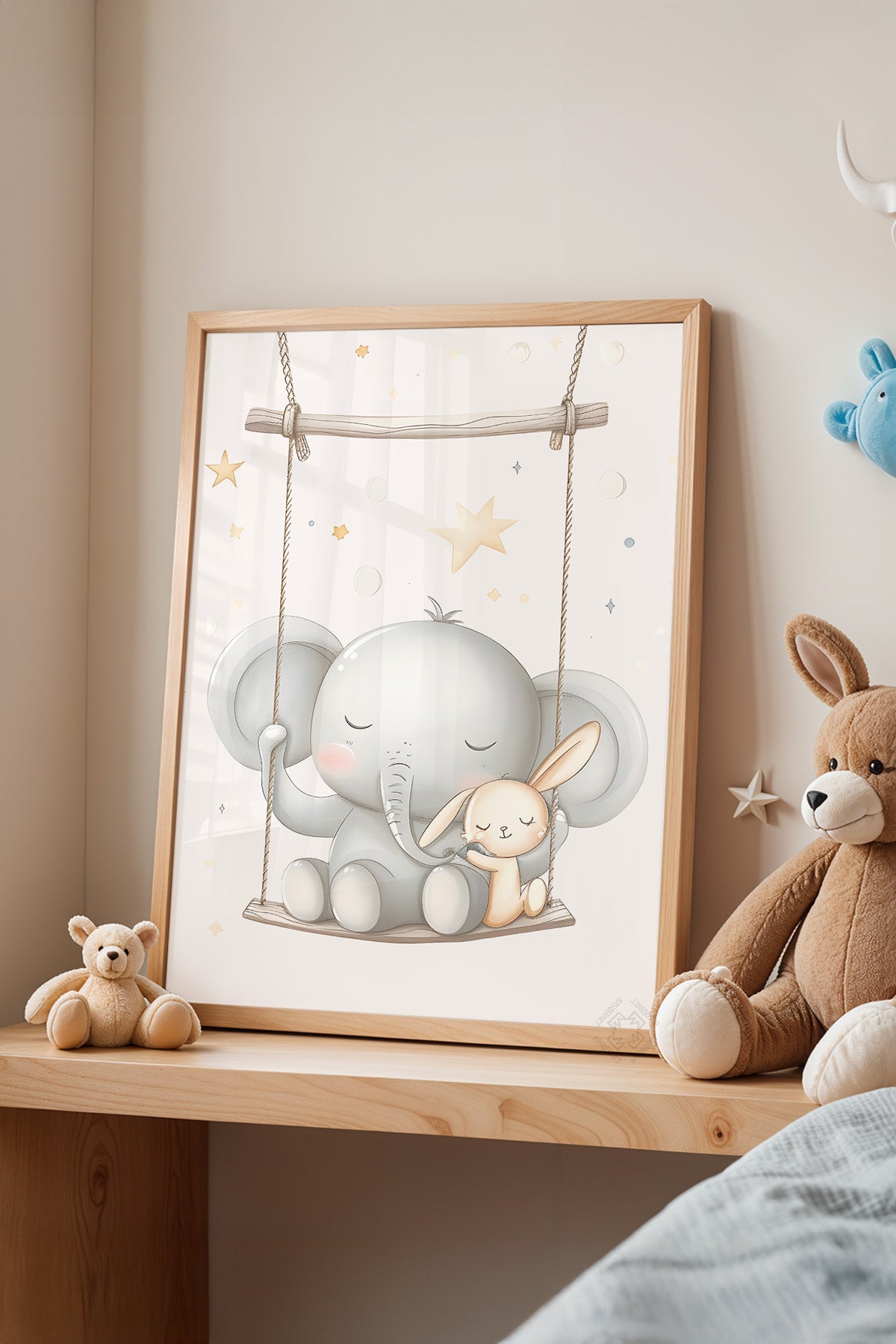 Çocuk Odası, Bebek Odası Ahşap Çerçeveli Poster, Tablo No:73
