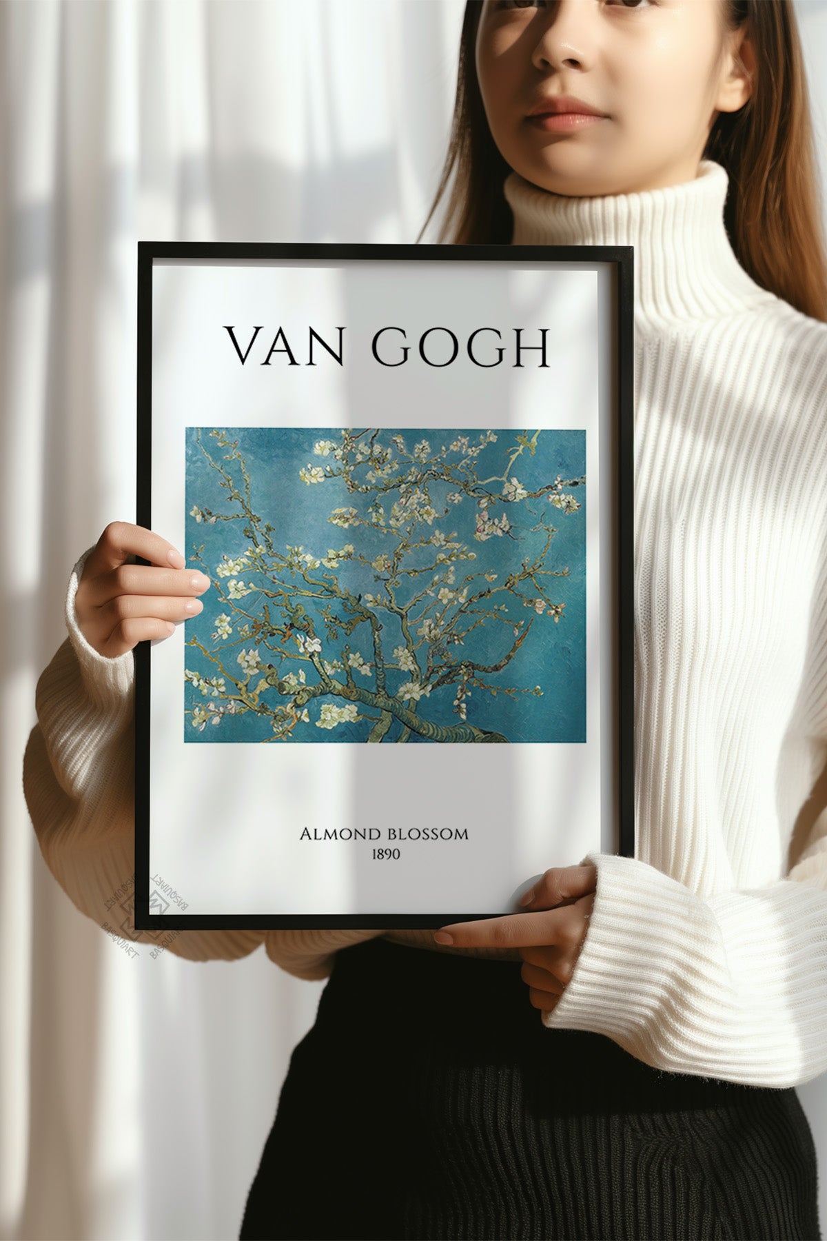 Vincent Van Gogh Serisi Siyah Çerçeveli Poster, Tablo Duvar Dekoru No:20