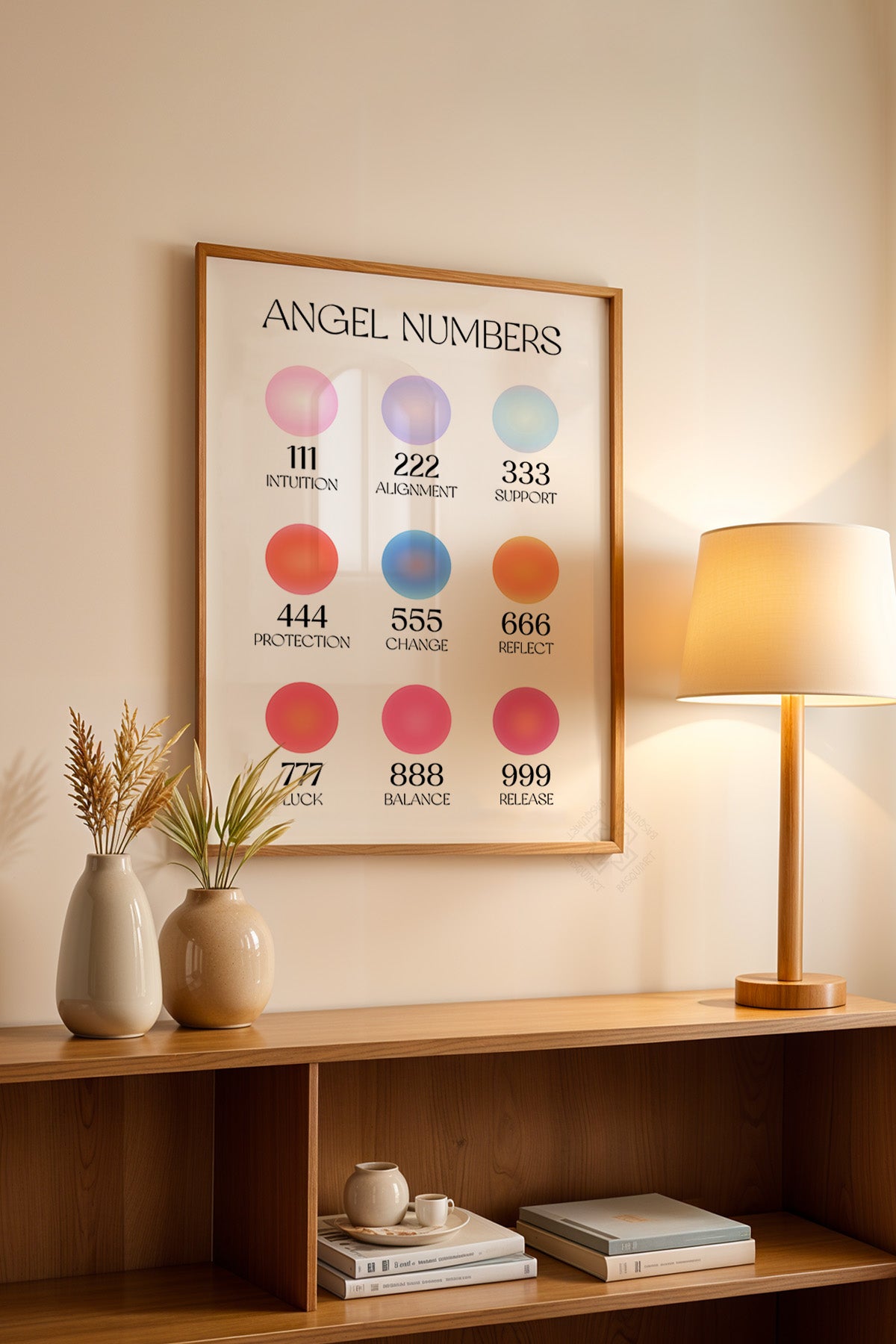 Aura Serisi Ahşap Çerçeveli Poster, Tablo No:4