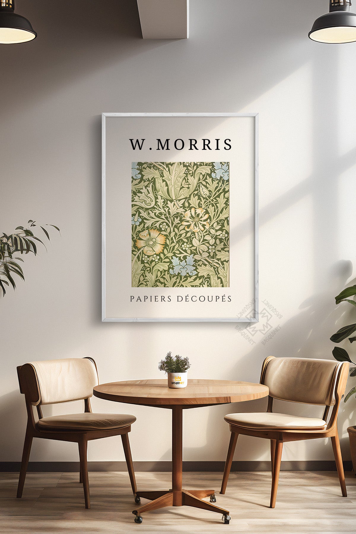 William Morris Serisi Beyaz Çerçeveli Poster, Tablo Duvar Dekoru No:11