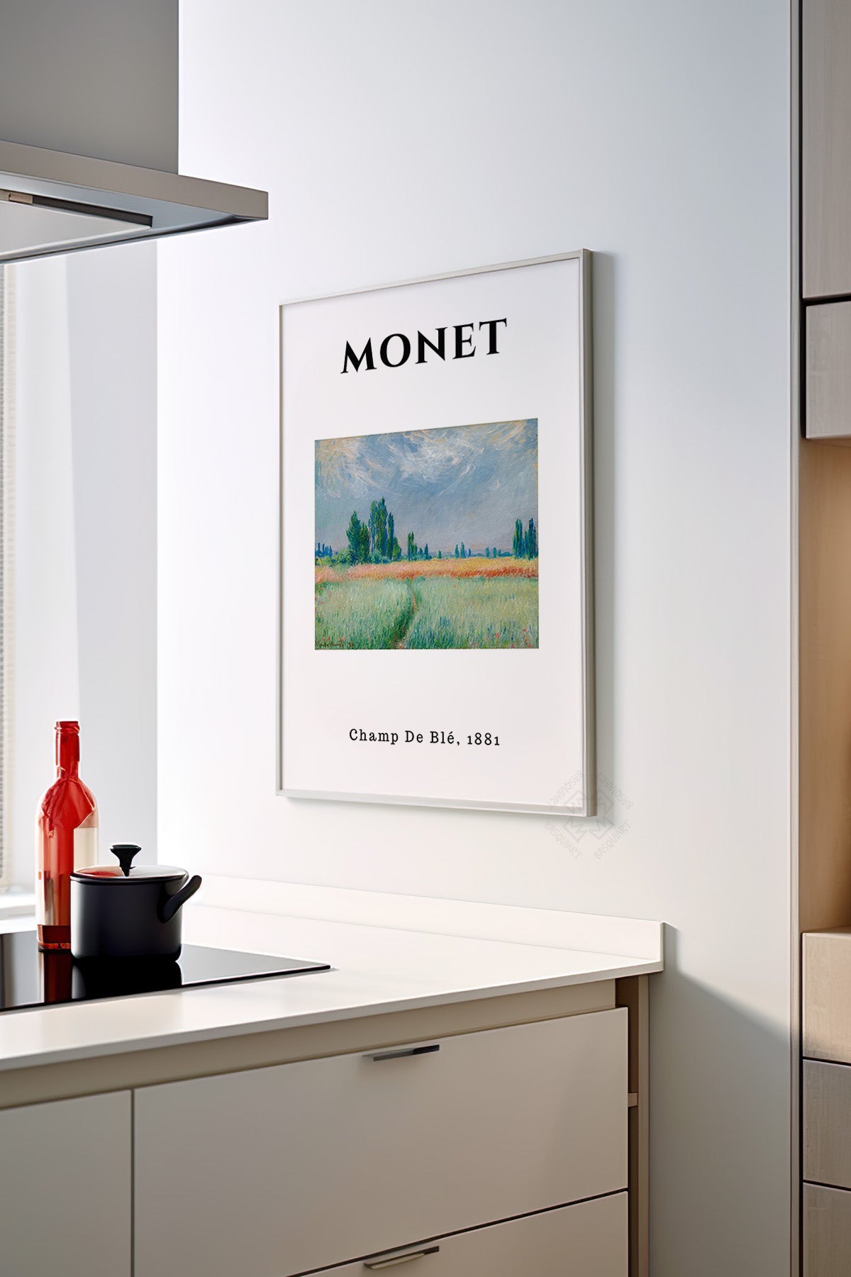 Claude Monet Serisi Beyaz Çerçeveli Poster, Tablo Duvar Dekoru No:6