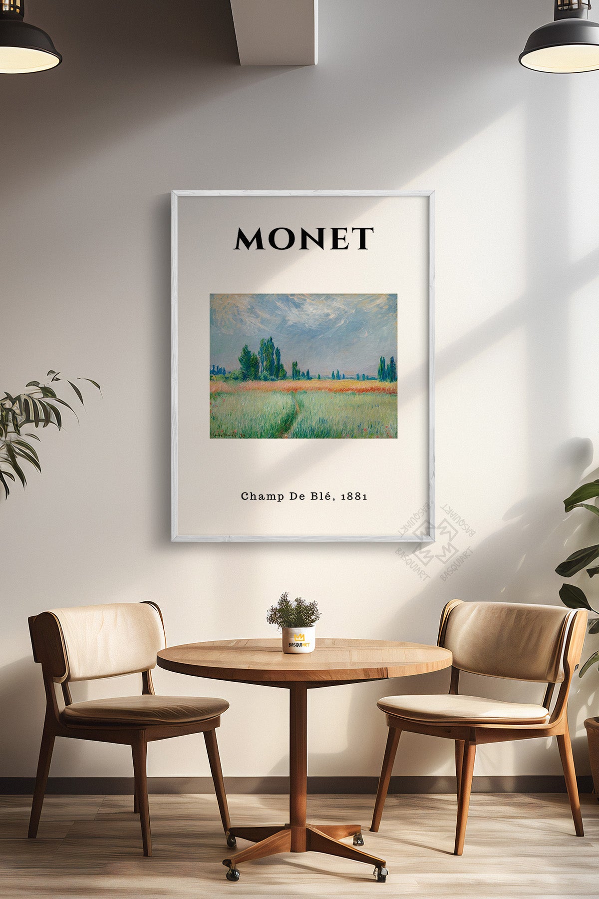 Claude Monet Serisi Beyaz Çerçeveli Poster, Tablo Duvar Dekoru No:6