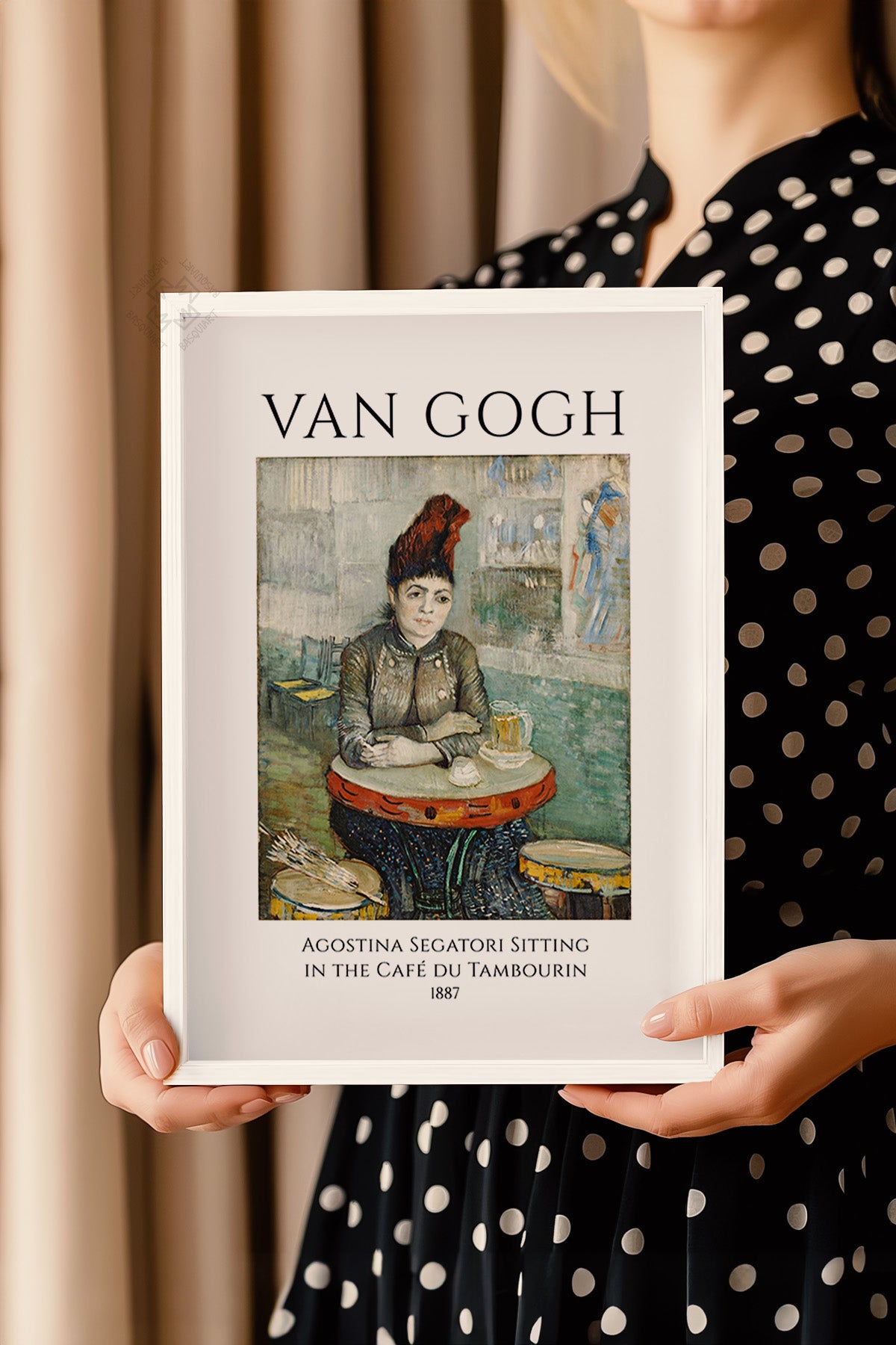 Vincent Van Gogh Serisi Beyaz Çerçeveli Poster, Tablo Duvar Dekoru No:23