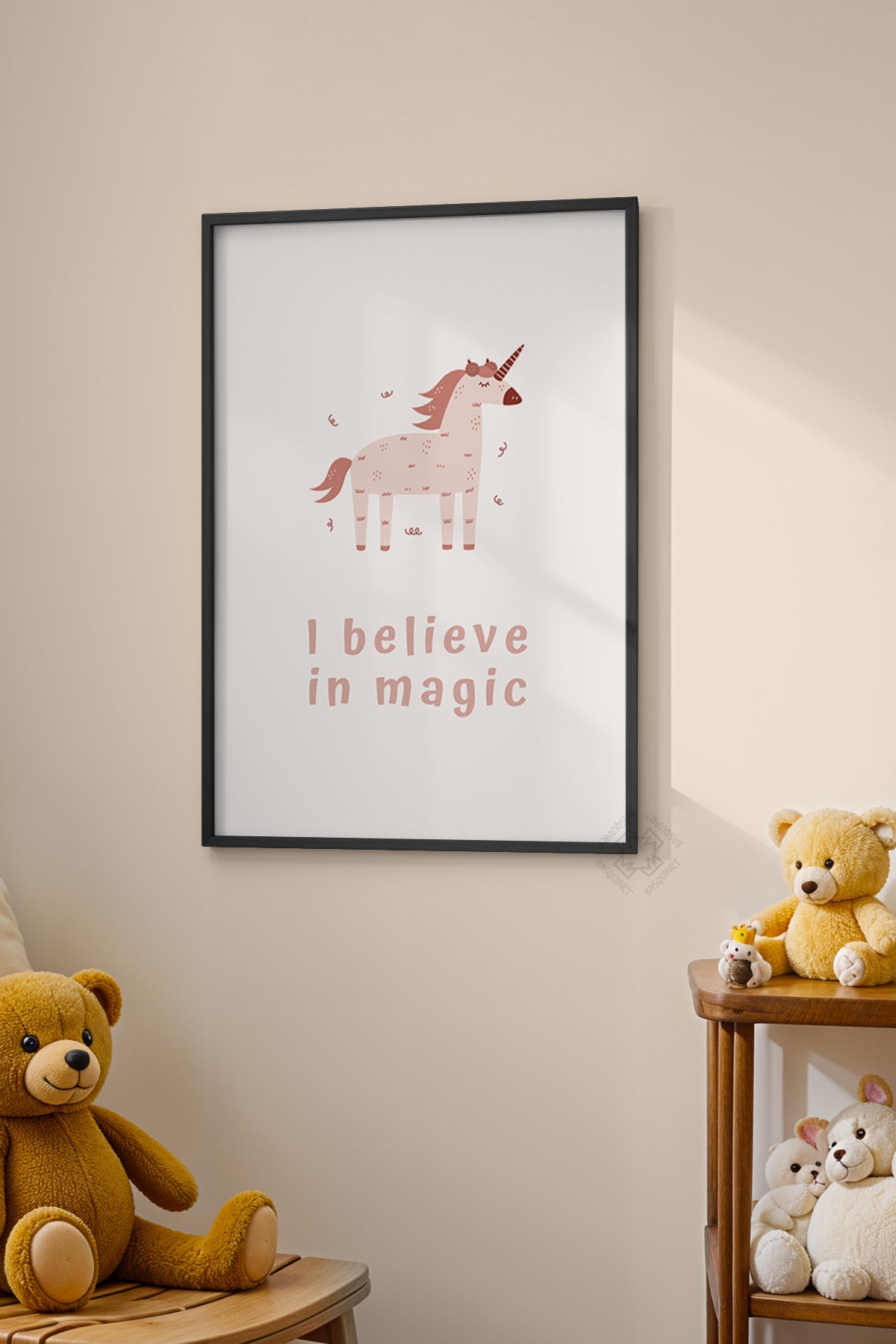 Çocuk Odası, Bebek Odası Siyah Çerçeveli Poster, Tablo No:21