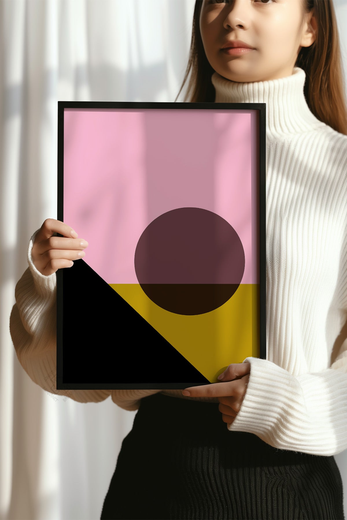 Bauhaus Serisi Siyah Çerçeveli Poster, Tablo No:76