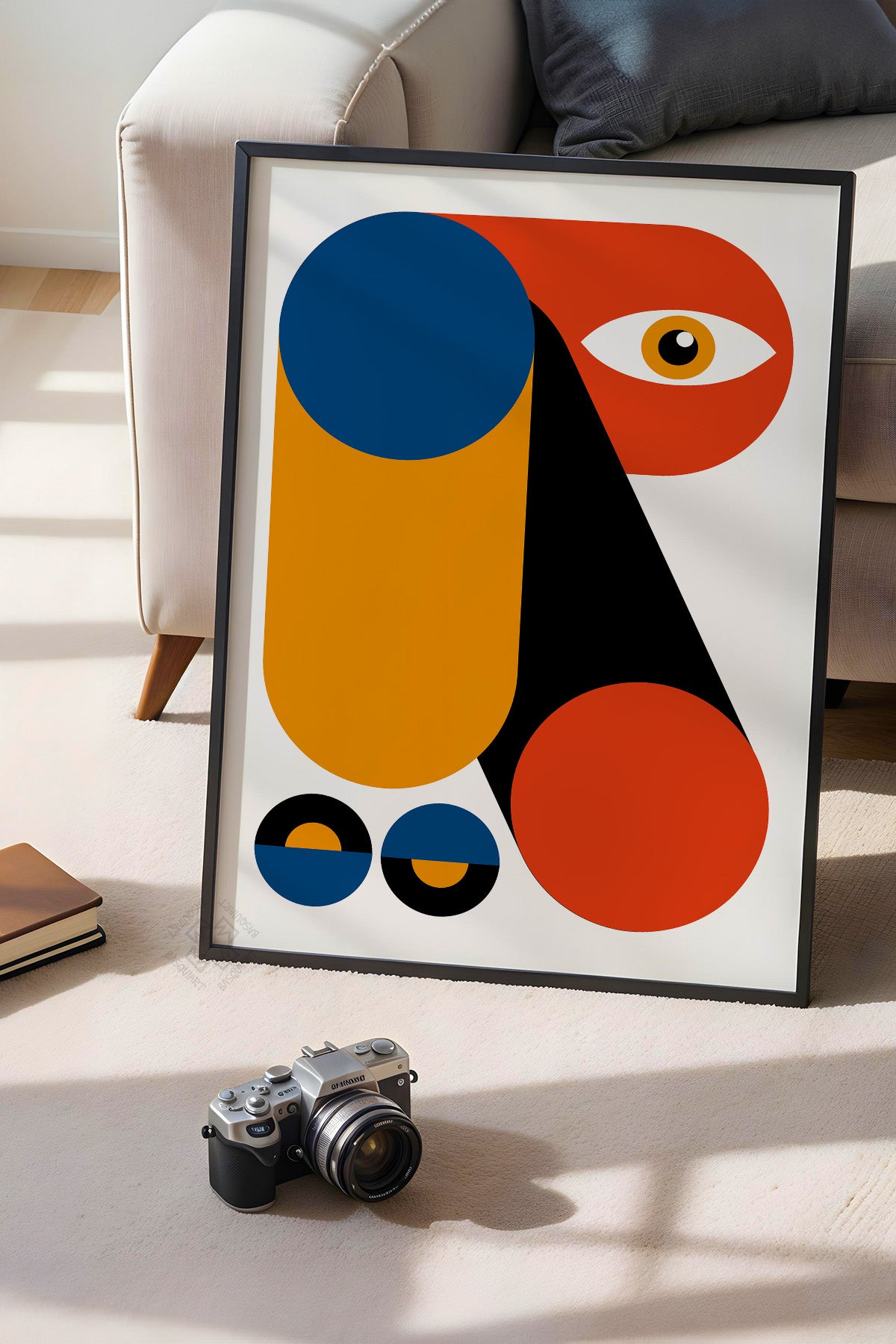 Bauhaus Serisi Siyah Çerçeveli Poster, Tablo No:5