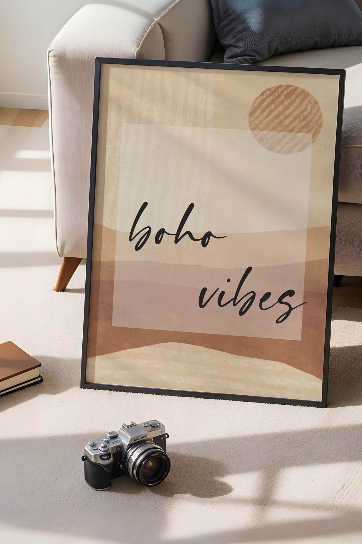 Bohemian Serisi Siyah Çerçeveli Poster, Tablo No:5