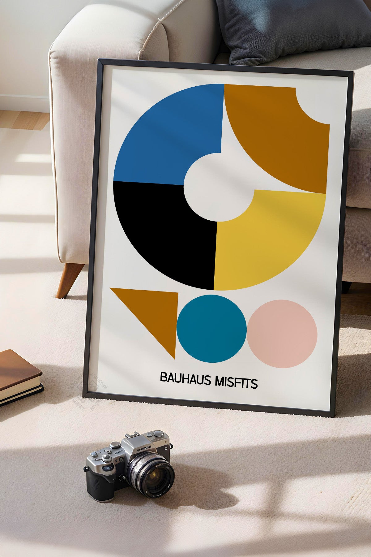 Bauhaus Serisi Siyah Çerçeveli Poster, Tablo No:118