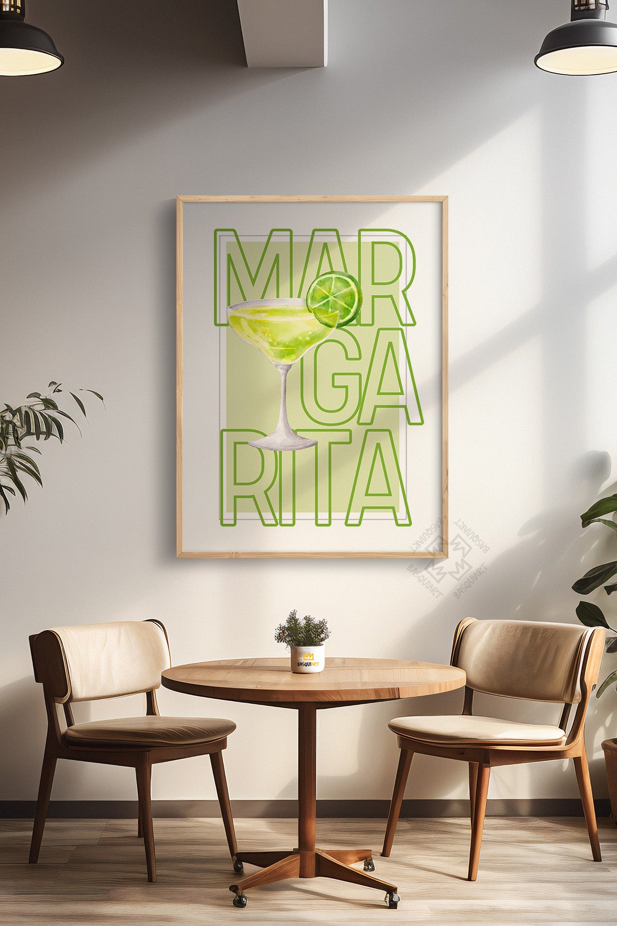 Kokteyl Serisi Ahşap Çerçeveli Poster, Tablo, Cafe, Restoran, Mutfak Duvar Dekoru No:44