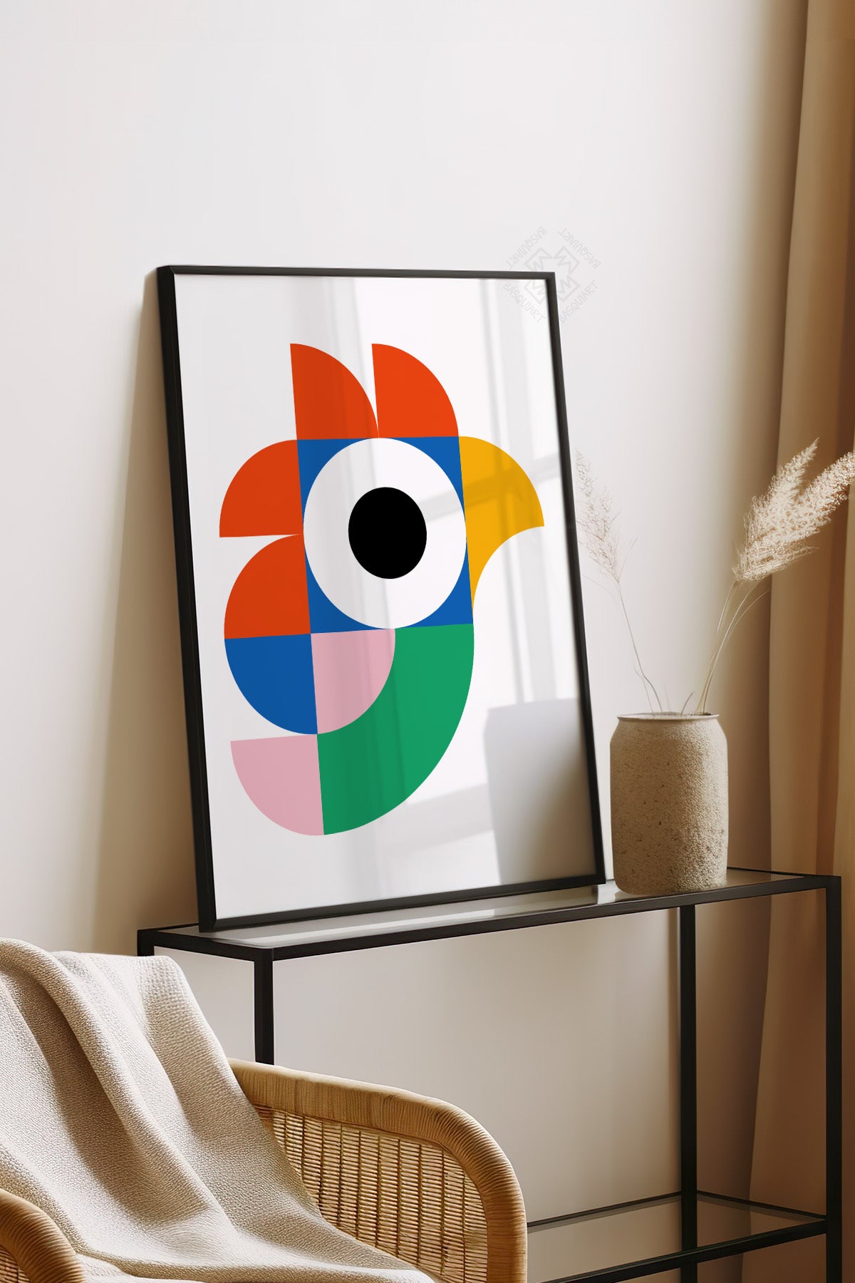 Bauhaus Serisi Siyah Çerçeveli Poster, Tablo No:10