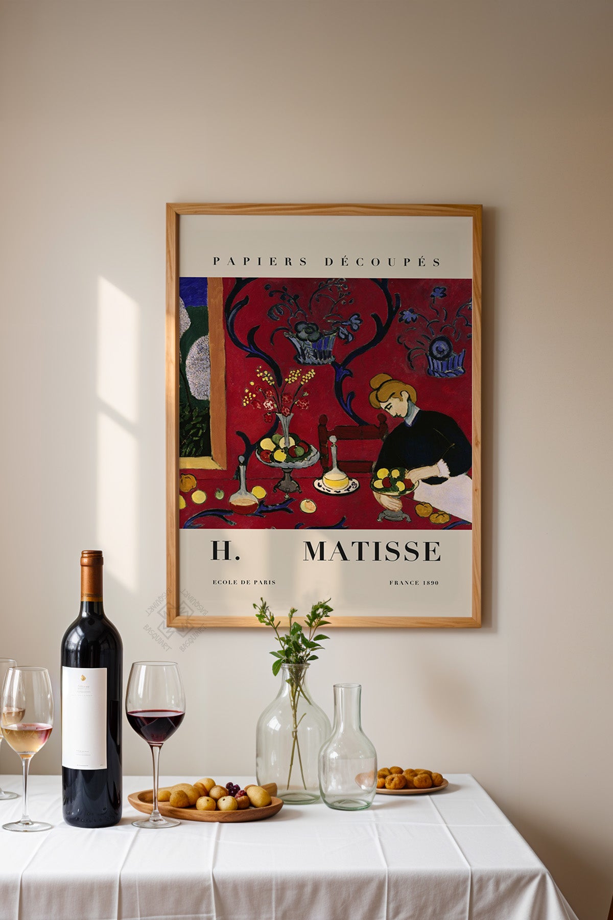 Henri Matisse Serisi Ahşap Çerçeveli Poster, Tablo Duvar Dekoru No:22