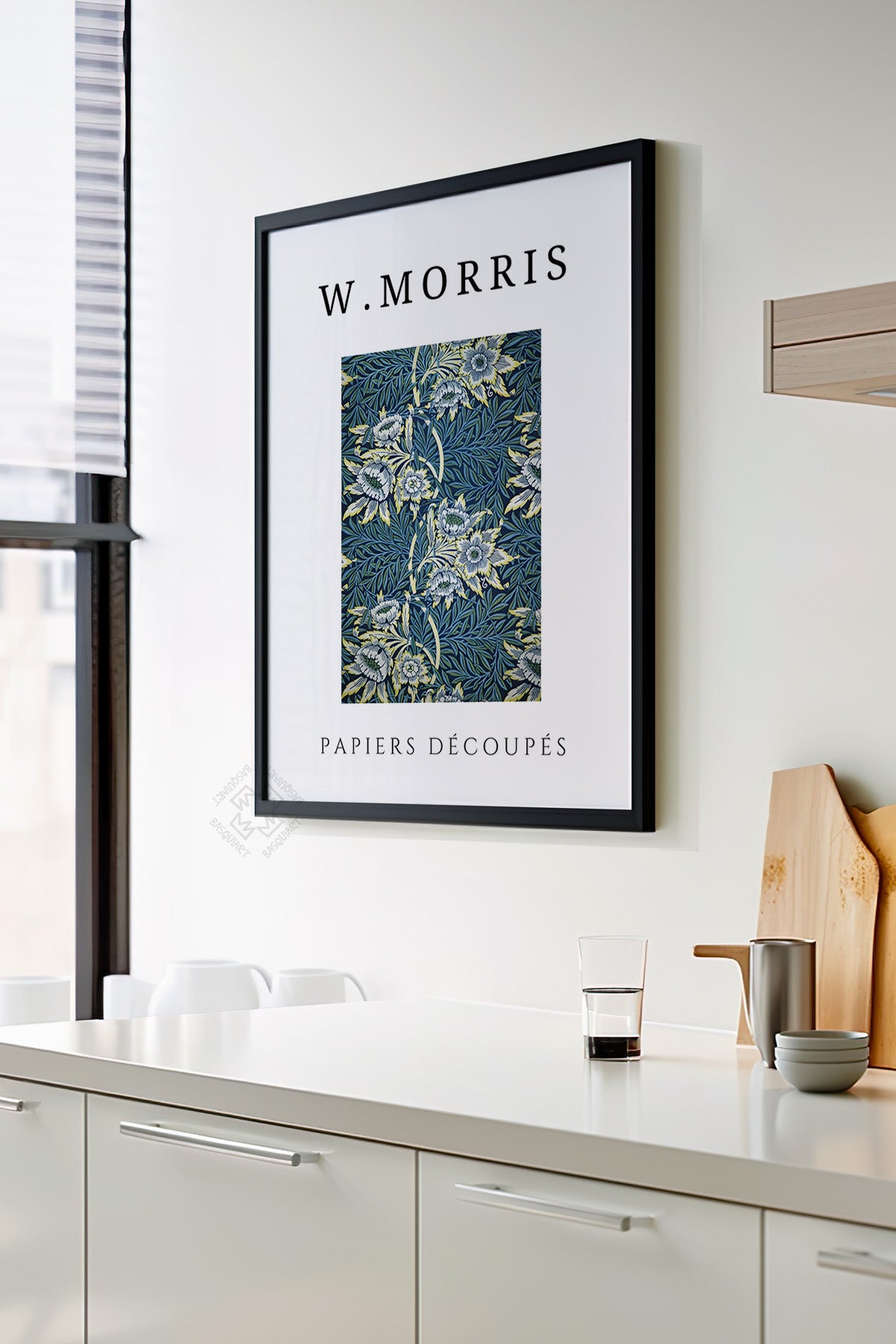 William Morris Serisi Siyah Çerçeveli Poster, Tablo Duvar Dekoru No:15