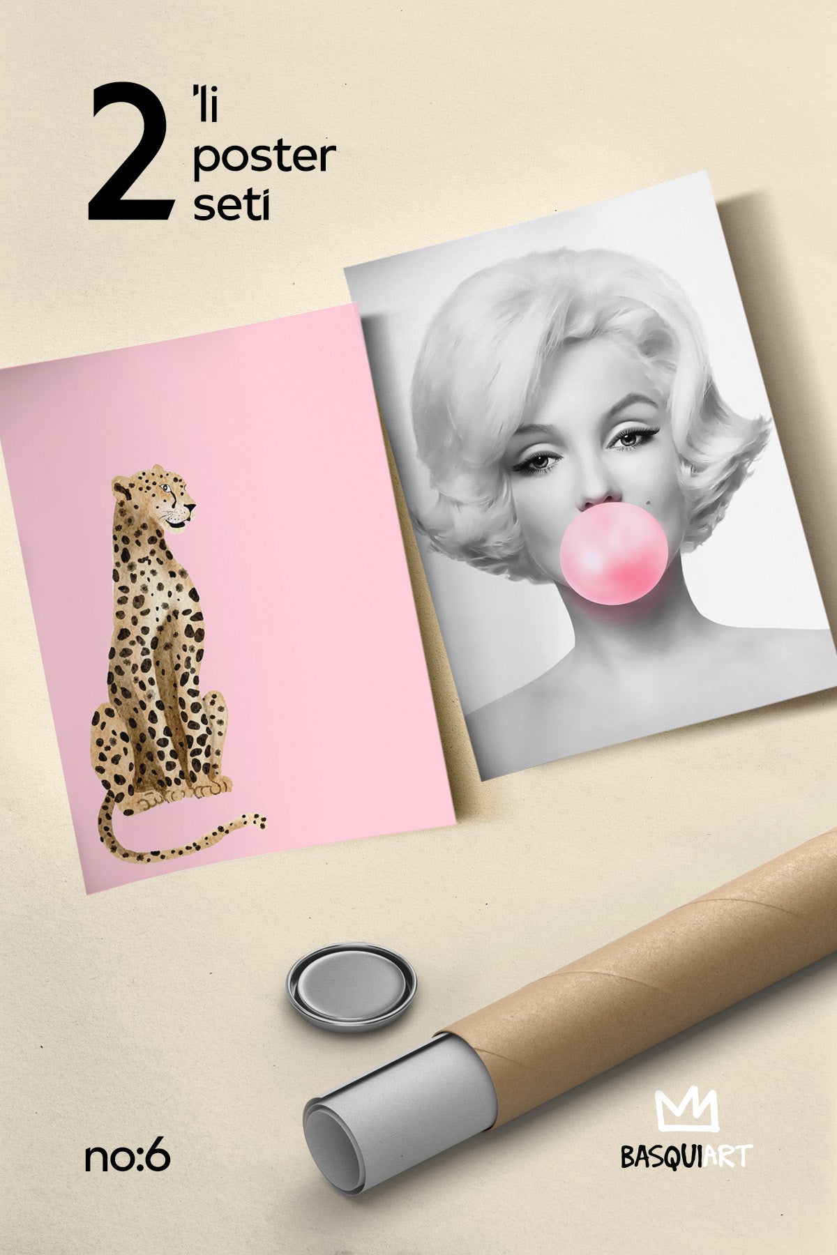 Marilyn Monroe 2'li Poster Seti, Duvar Dekoru No:6