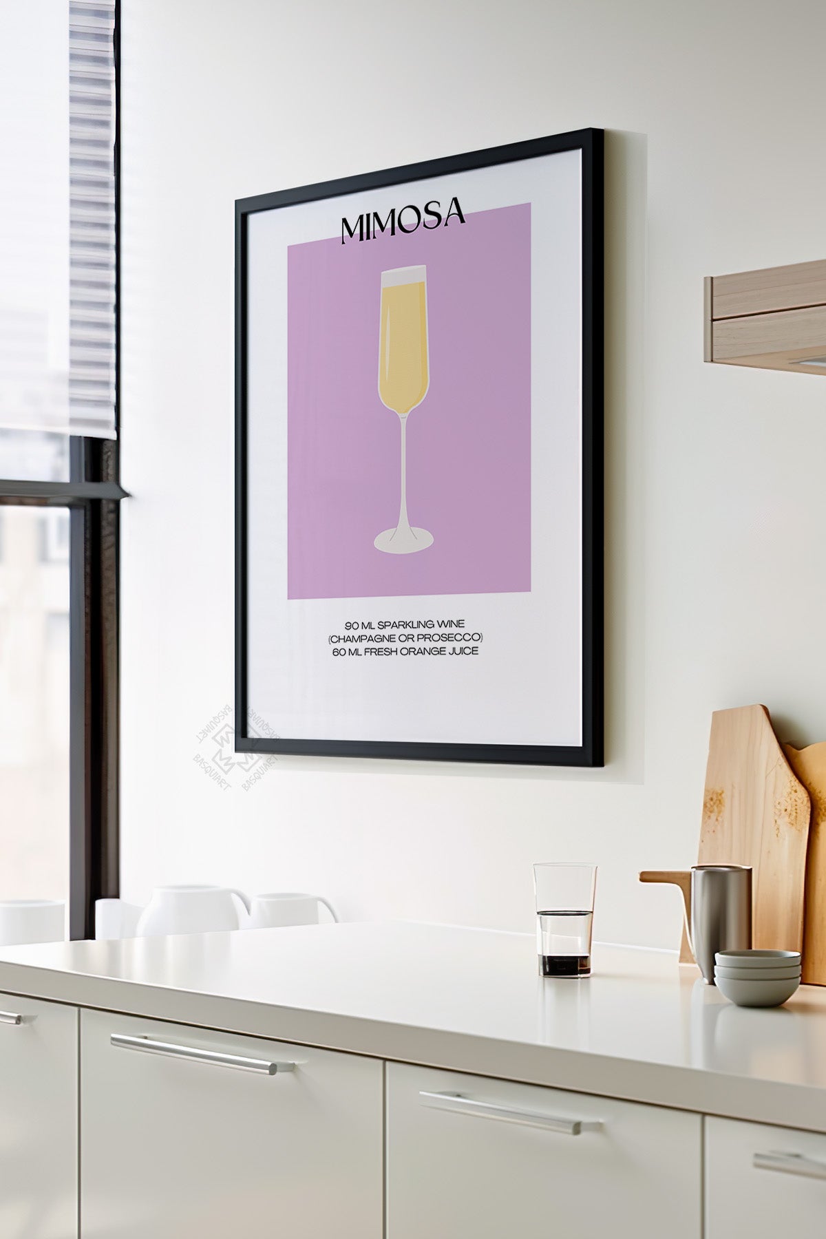Kokteyl Serisi Siyah Çerçeveli Poster, Tablo, Cafe, Restoran, Mutfak Duvar Dekoru No:25