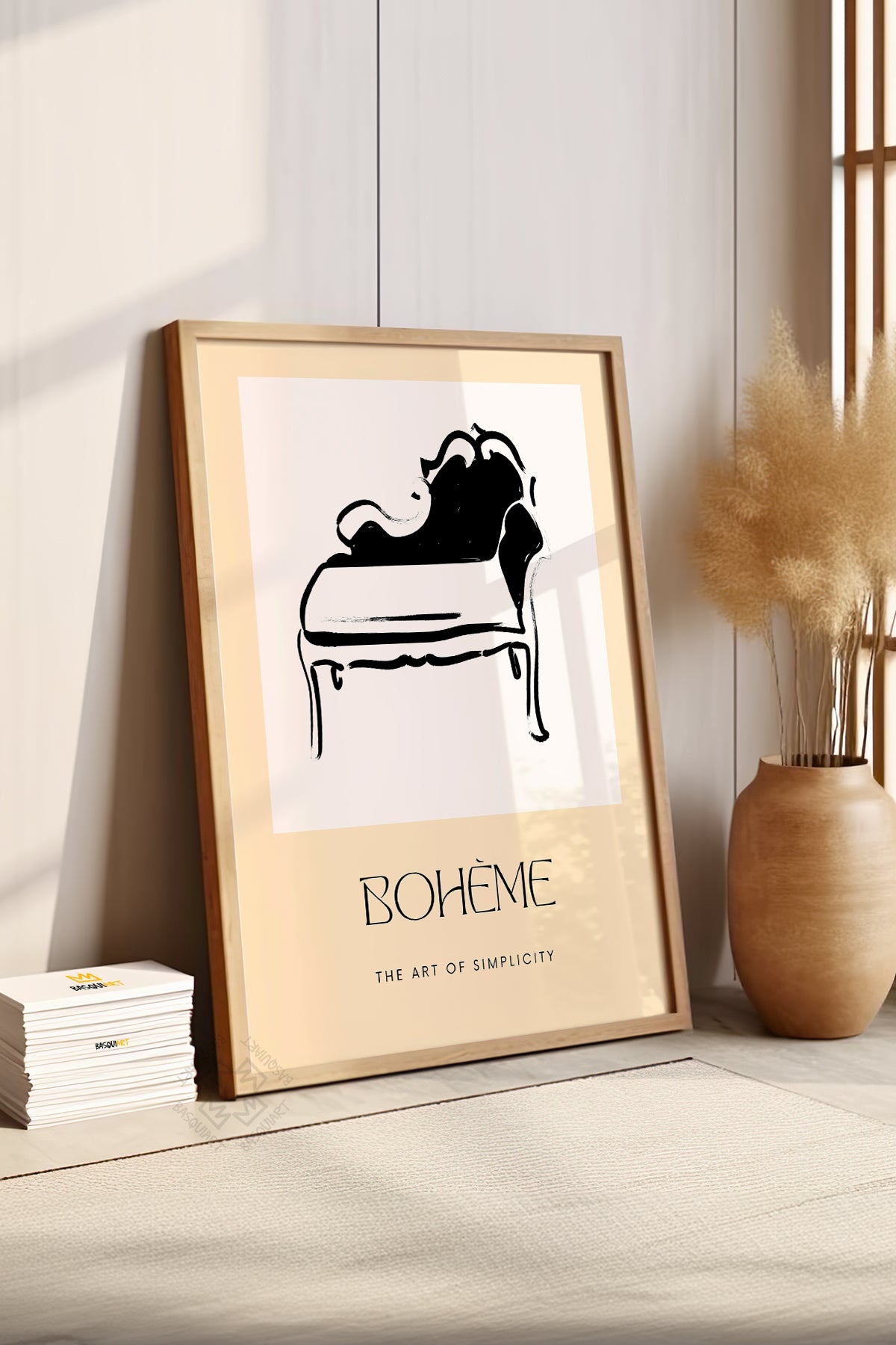 Bohemian Serisi Ahşap Çerçeveli Poster, Tablo No:77