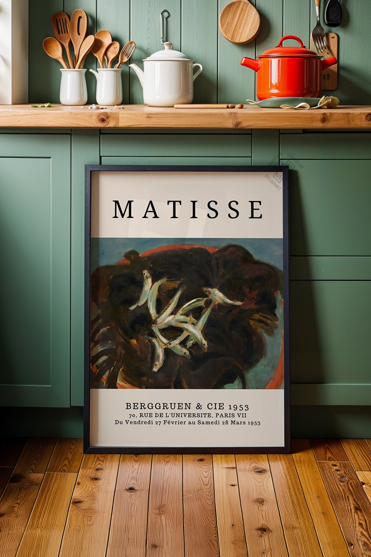 Henri Matisse Serisi Siyah Çerçeveli Poster, Tablo Duvar Dekoru No:4