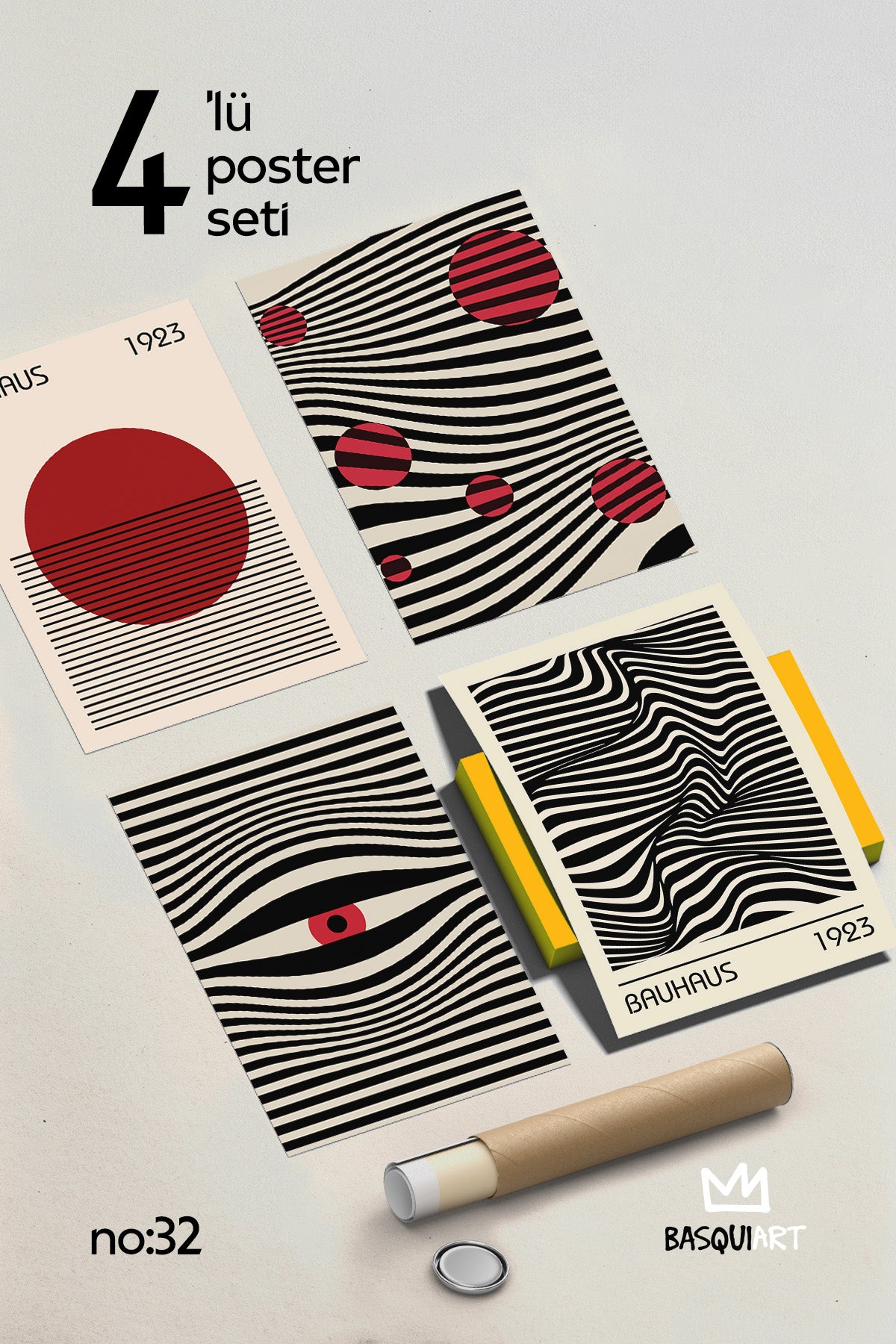 Bauhaus 4'lü Poster Seti, Duvar Dekoru No:32