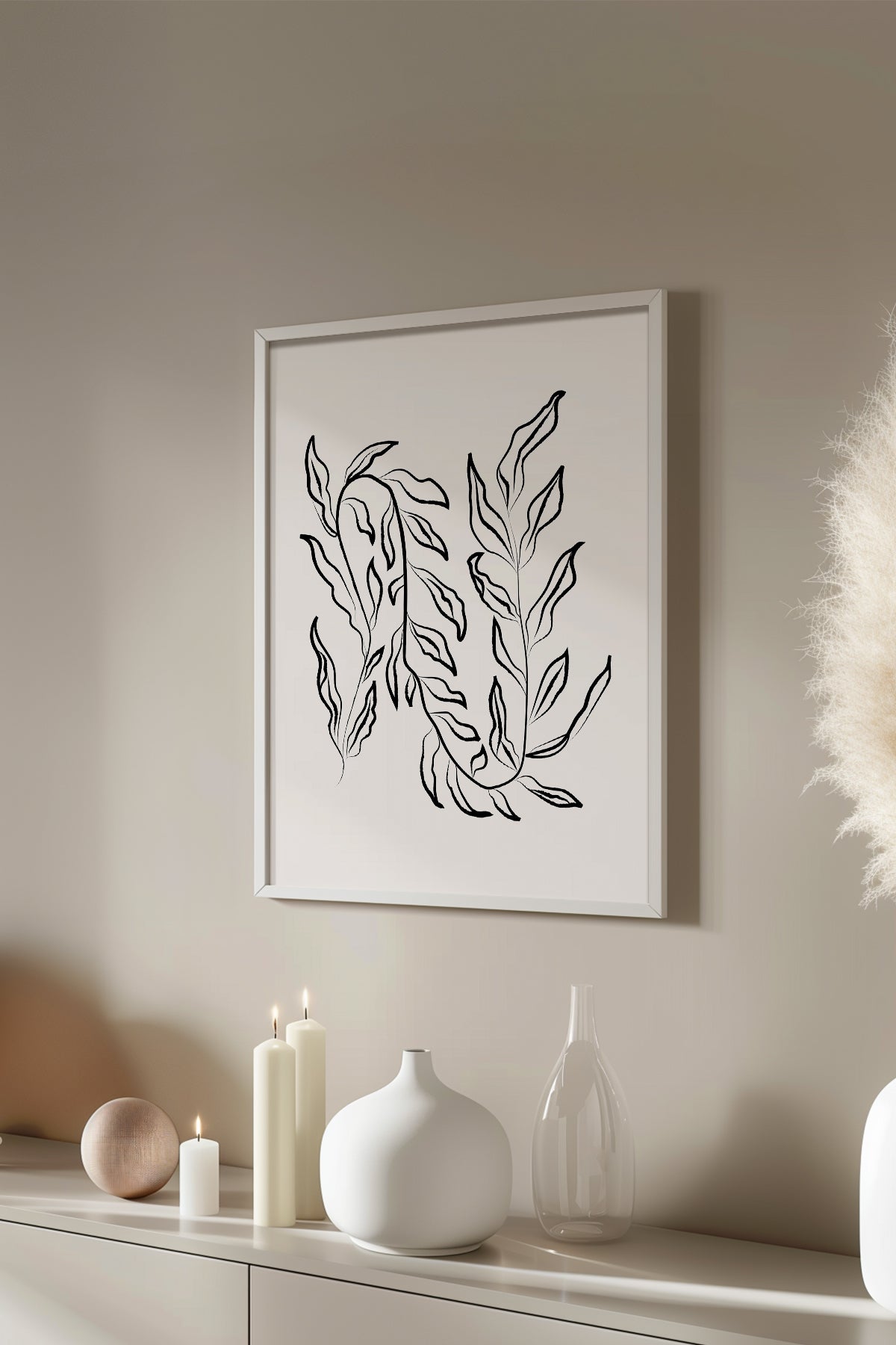 Bohemian Serisi Beyaz Çerçeveli Poster, Tablo No:113