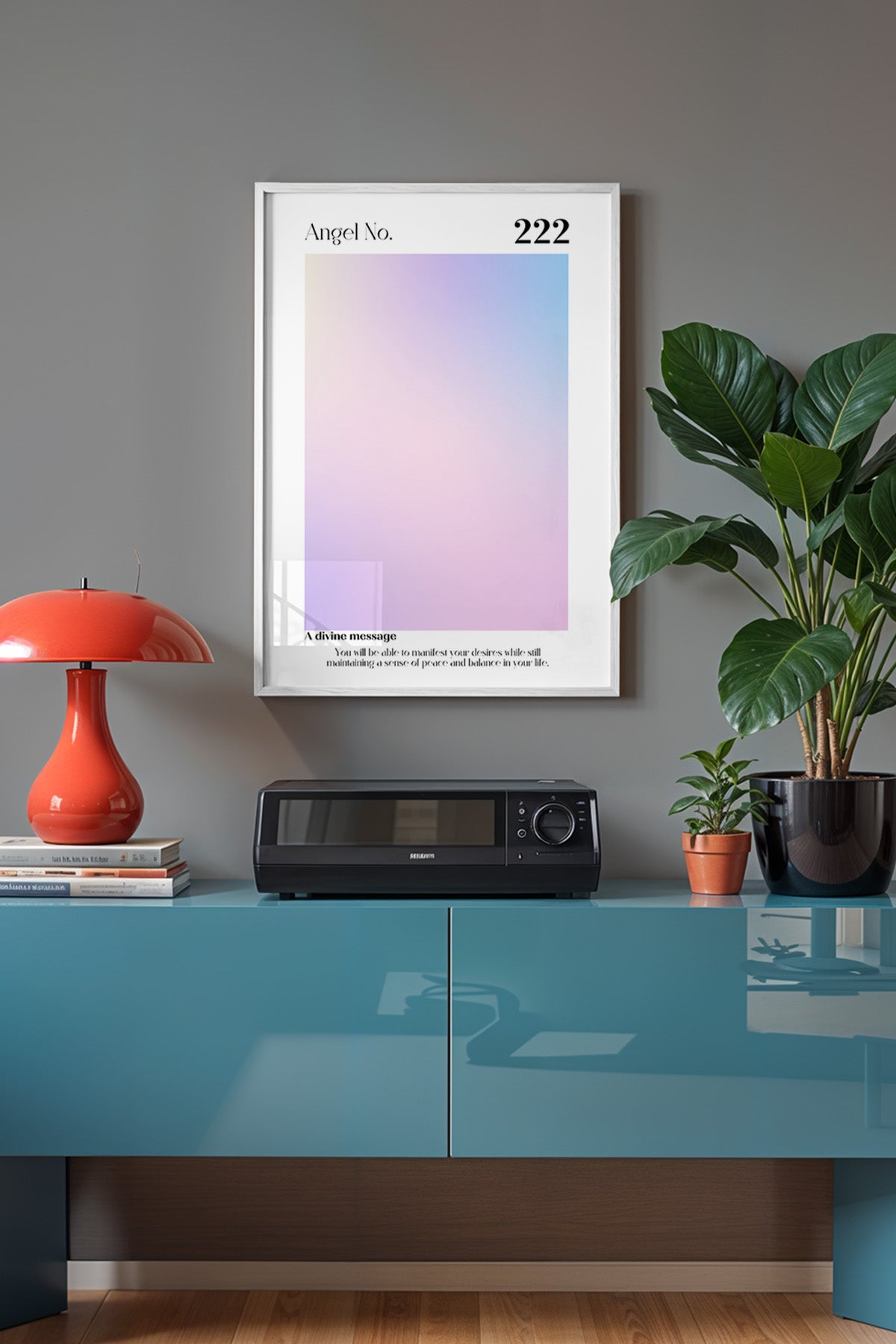 Aura Serisi Beyaz Çerçeveli Poster, Tablo No:68