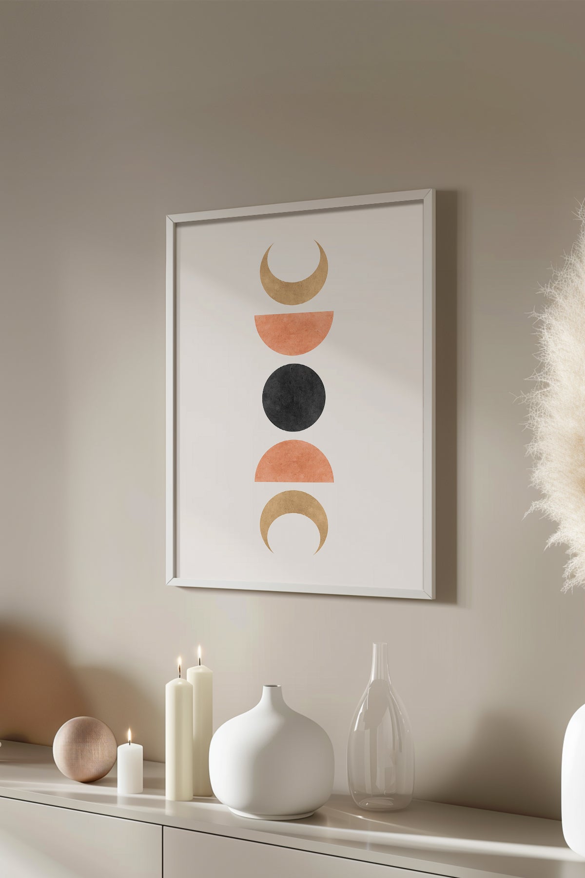 Bohemian Serisi Beyaz Çerçeveli Poster, Tablo No:13