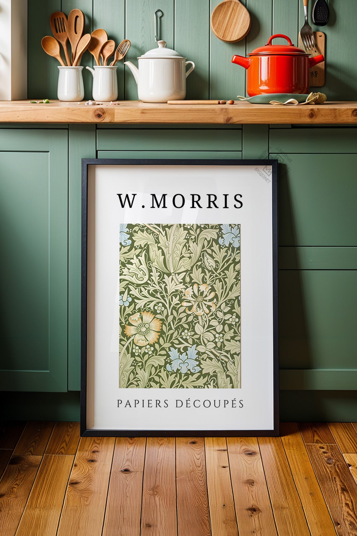 William Morris Serisi Siyah Çerçeveli Poster, Tablo Duvar Dekoru No:11