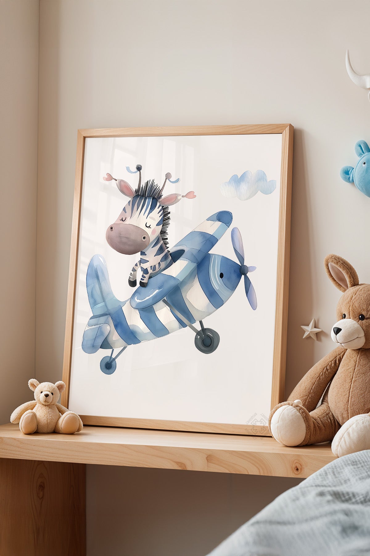 Çocuk Odası, Bebek Odası Ahşap Çerçeveli Poster, Tablo No:40