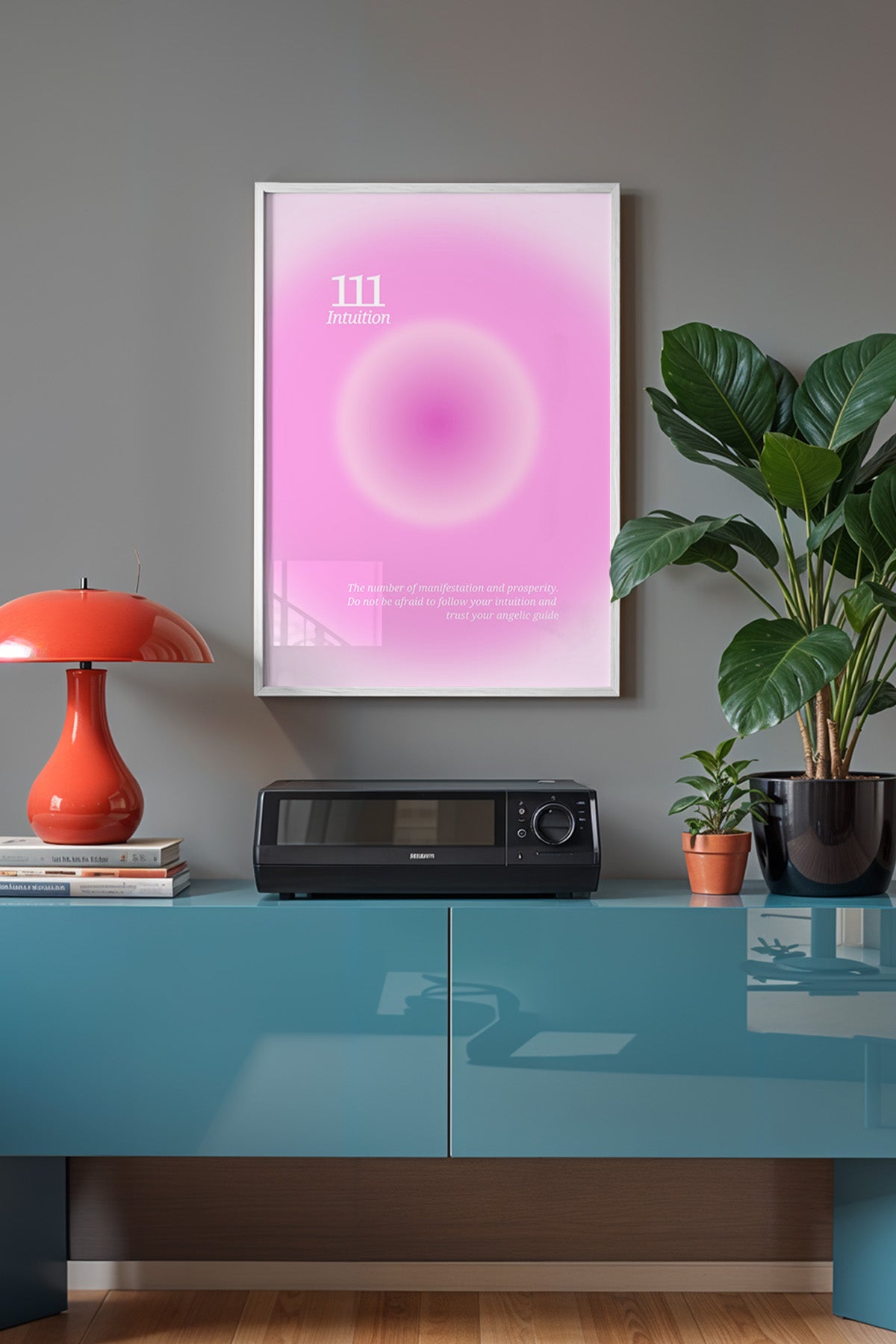 Aura Serisi Beyaz Çerçeveli Poster, Tablo No:166