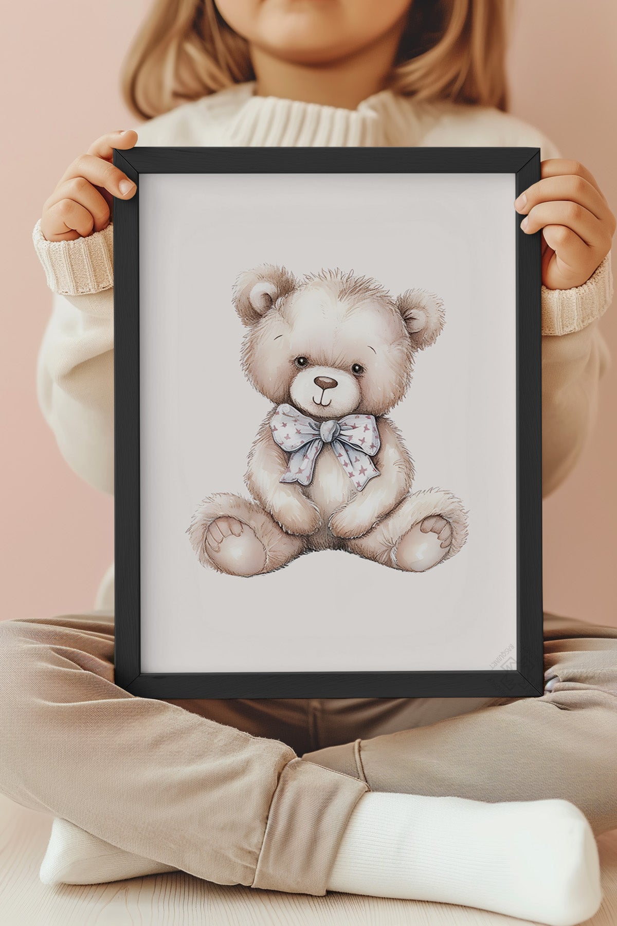 Çocuk Odası, Bebek Odası Siyah Çerçeveli Poster, Tablo No:57