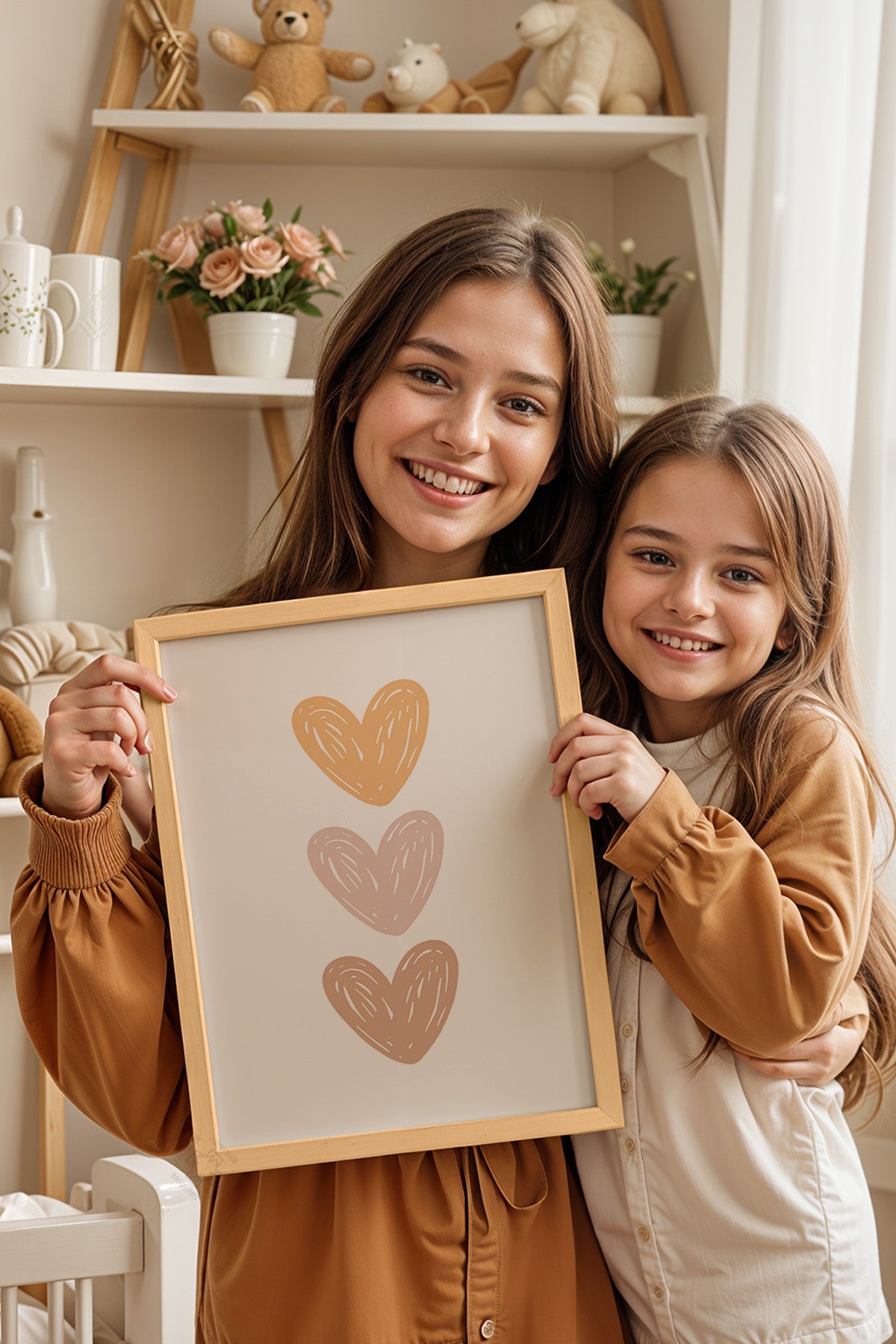 Çocuk Odası, Bebek Odası Ahşap Çerçeveli Poster, Tablo No:11