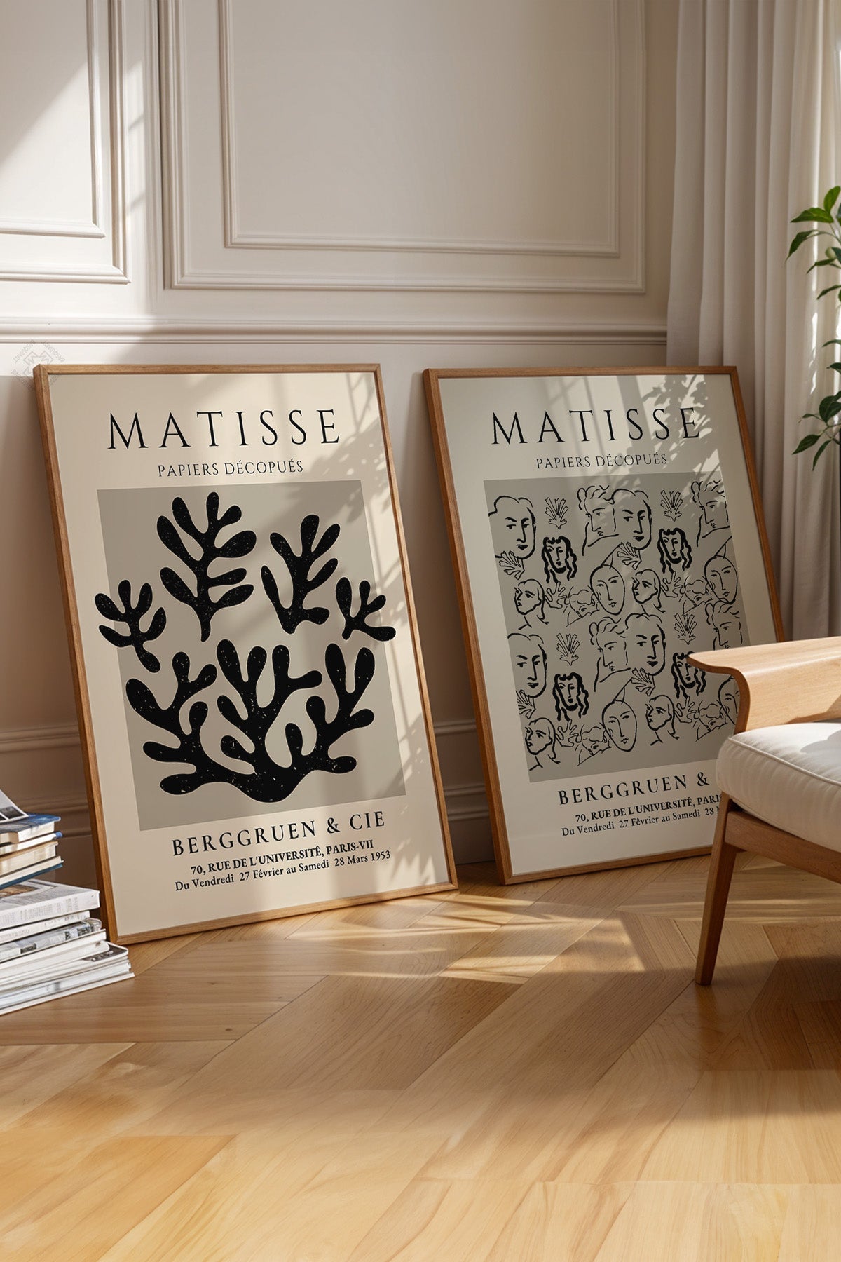 Matisse 2'li Ahşap Çerçeveli Poster, Tablo Seti No:22