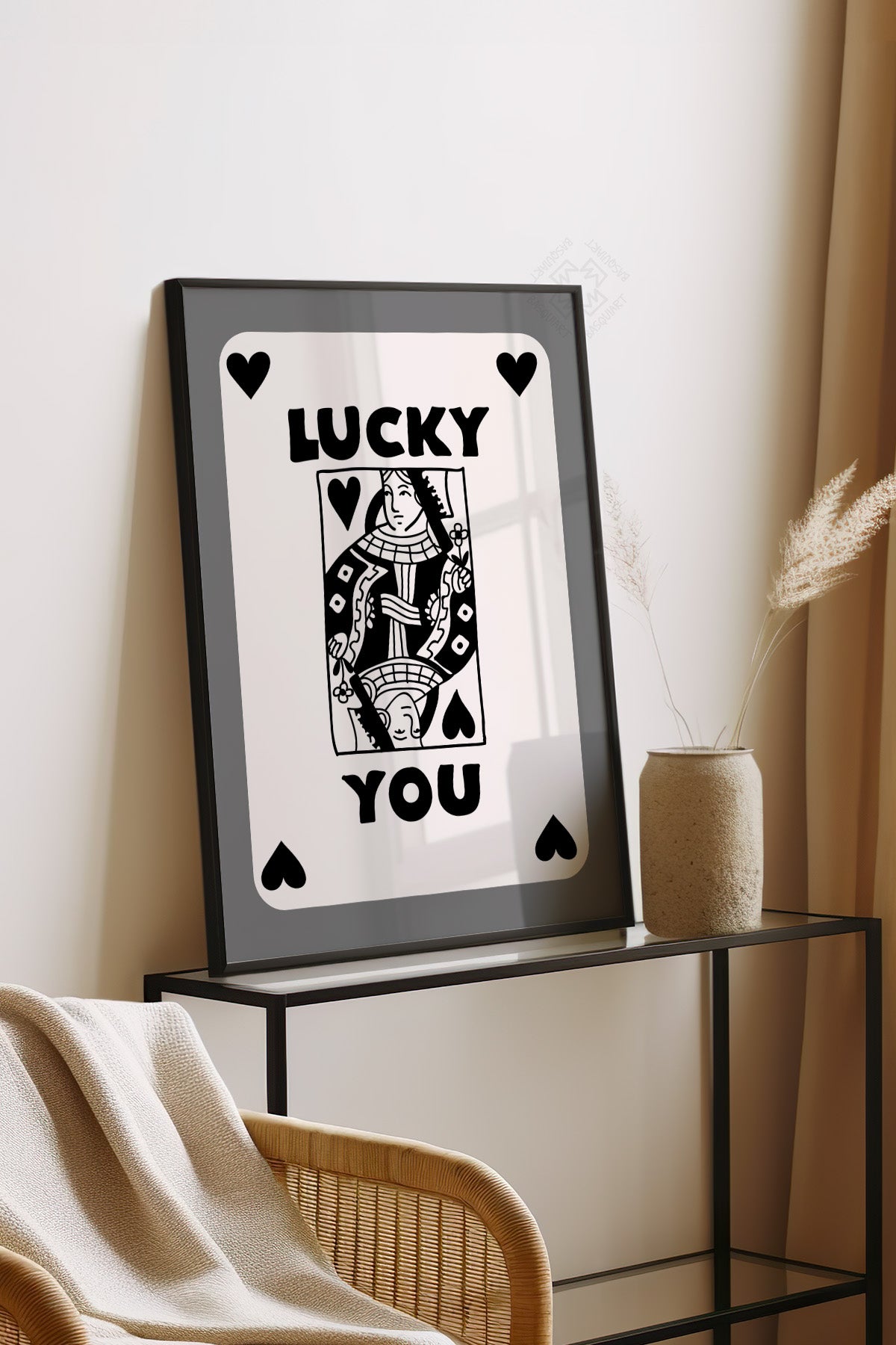 Lucky You Serisi Siyah Çerçeveli Poster, Tablo Duvar Dekoru No:104