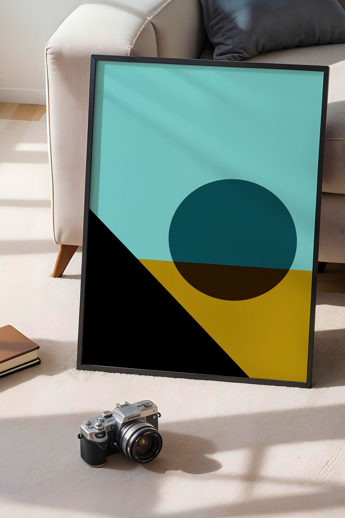 Bauhaus Serisi Siyah Çerçeveli Poster, Tablo No:80