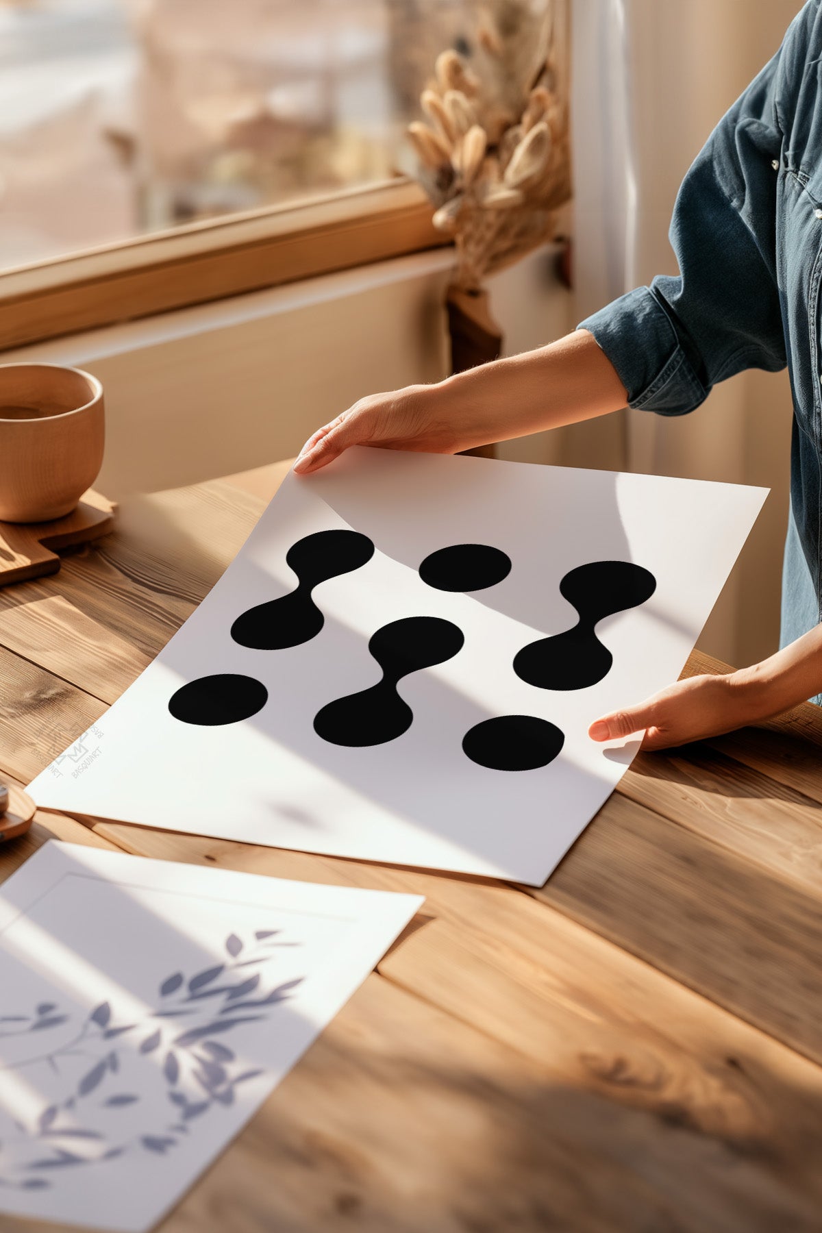 Siyah Beyaz Bauhaus 4'lü Poster Seti, Duvar Dekoru No:24