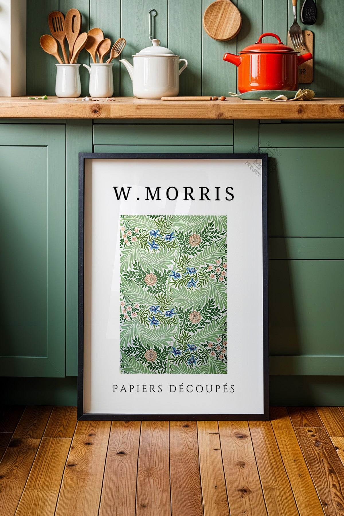 William Morris Serisi Siyah Çerçeveli Poster, Tablo Duvar Dekoru No:13
