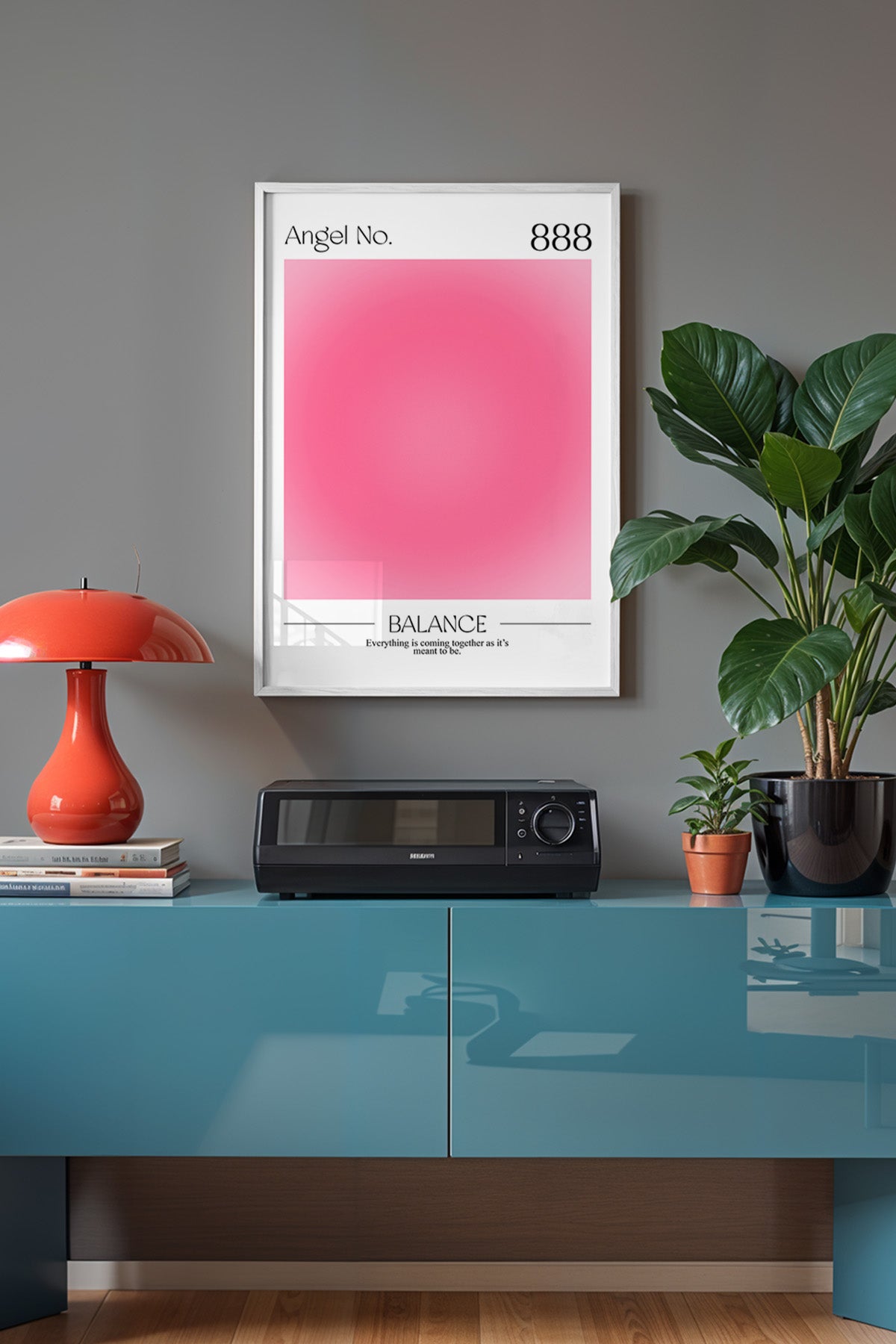 Aura Serisi Beyaz Çerçeveli Poster, Tablo No:12