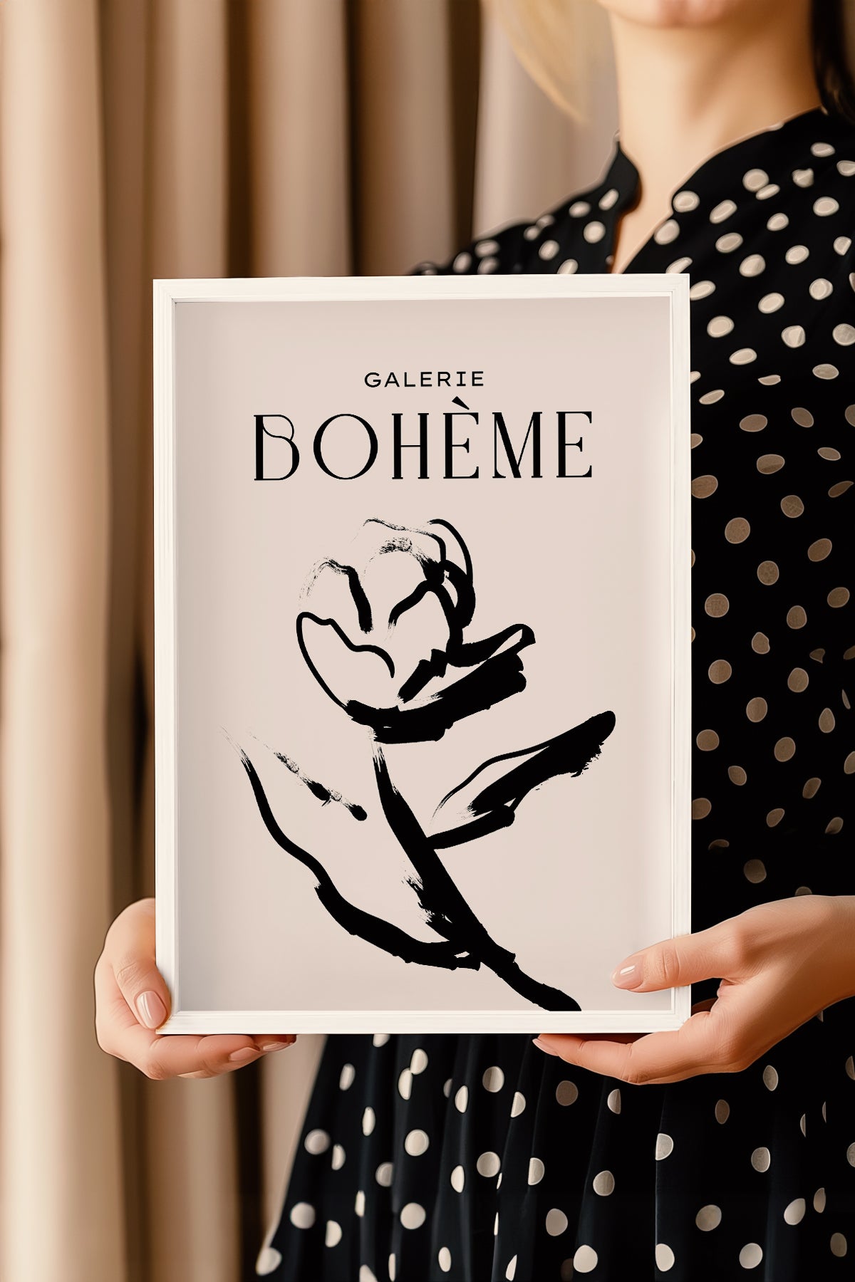 Bohemian Serisi Beyaz Çerçeveli Poster, Tablo No:127