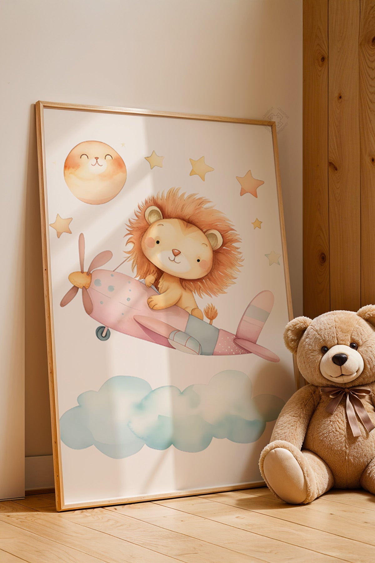 Çocuk Odası, Bebek Odası Ahşap Çerçeveli Poster, Tablo No:42