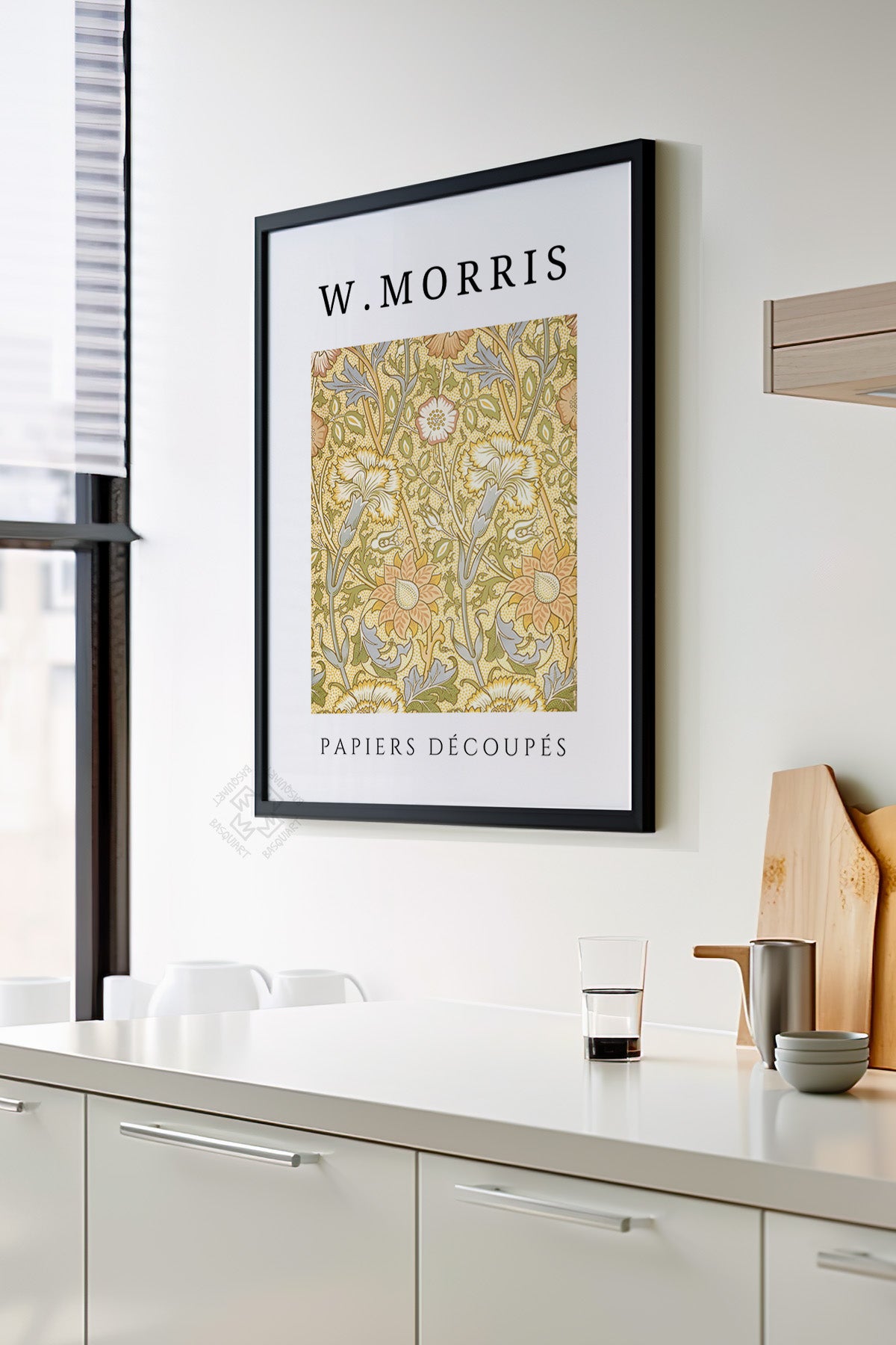 William Morris Serisi Siyah Çerçeveli Poster, Tablo Duvar Dekoru No:9