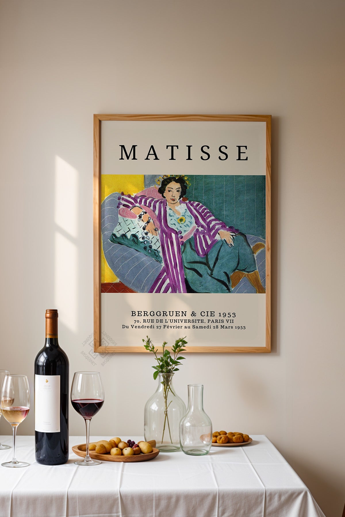 Henri Matisse Serisi Ahşap Çerçeveli Poster, Tablo Duvar Dekoru No:3