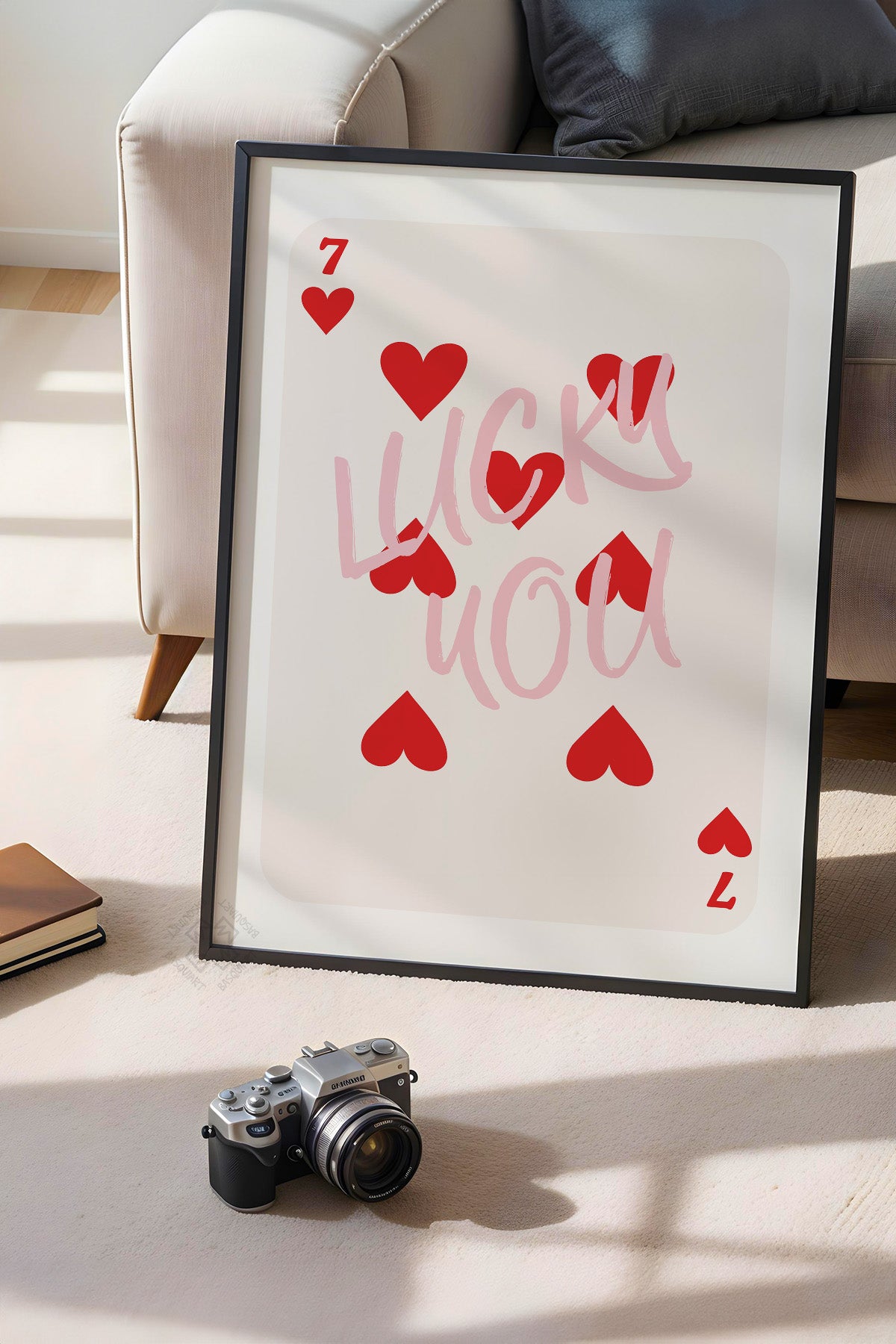 Lucky You Serisi Siyah Çerçeveli Poster, Tablo Duvar Dekoru No:125