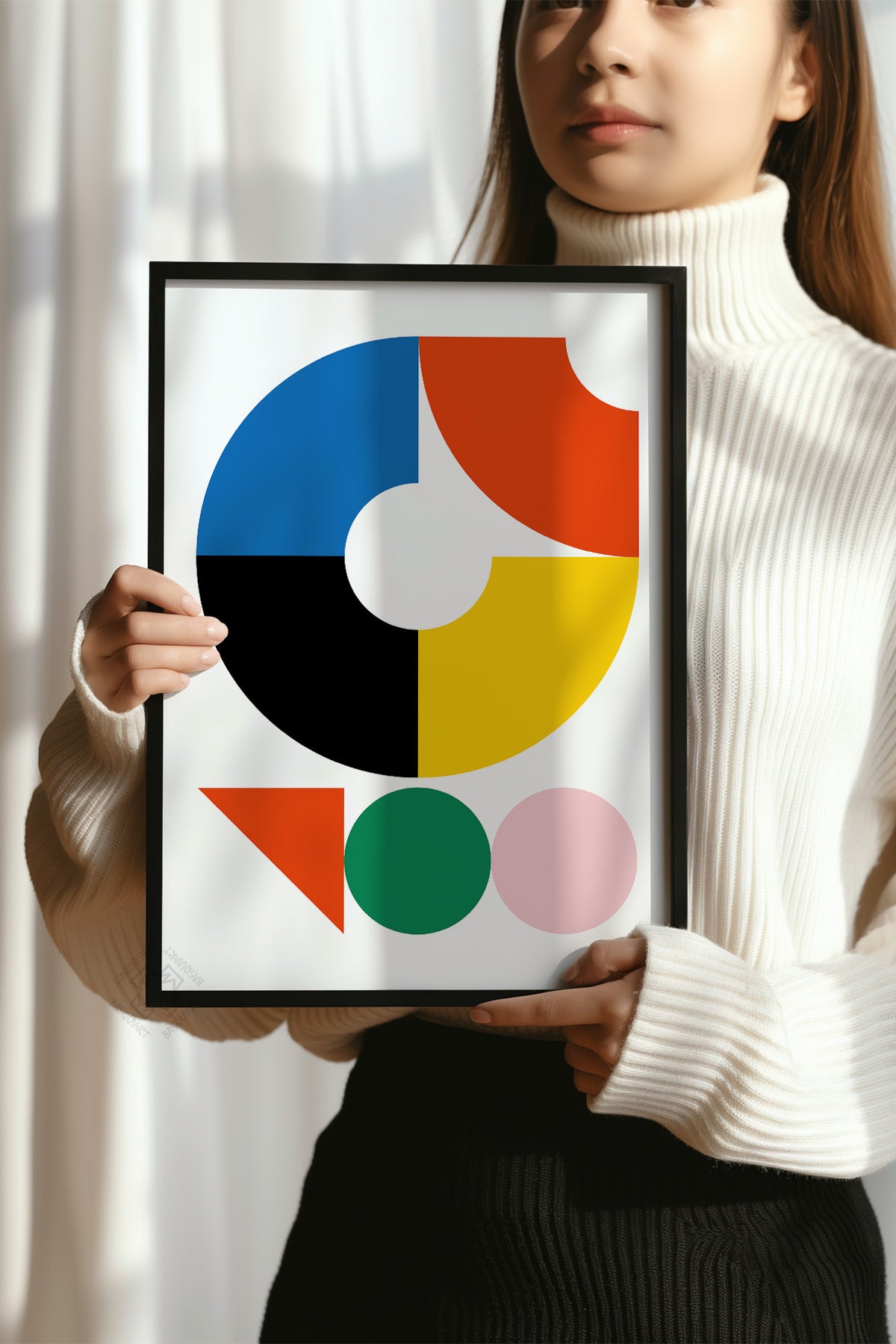 Bauhaus Serisi Siyah Çerçeveli Poster, Tablo No:9