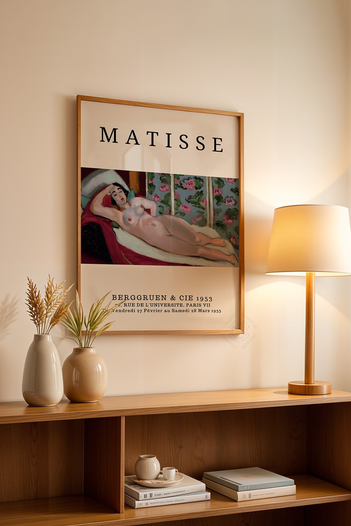 Henri Matisse Serisi Ahşap Çerçeveli Poster, Tablo Duvar Dekoru No:5