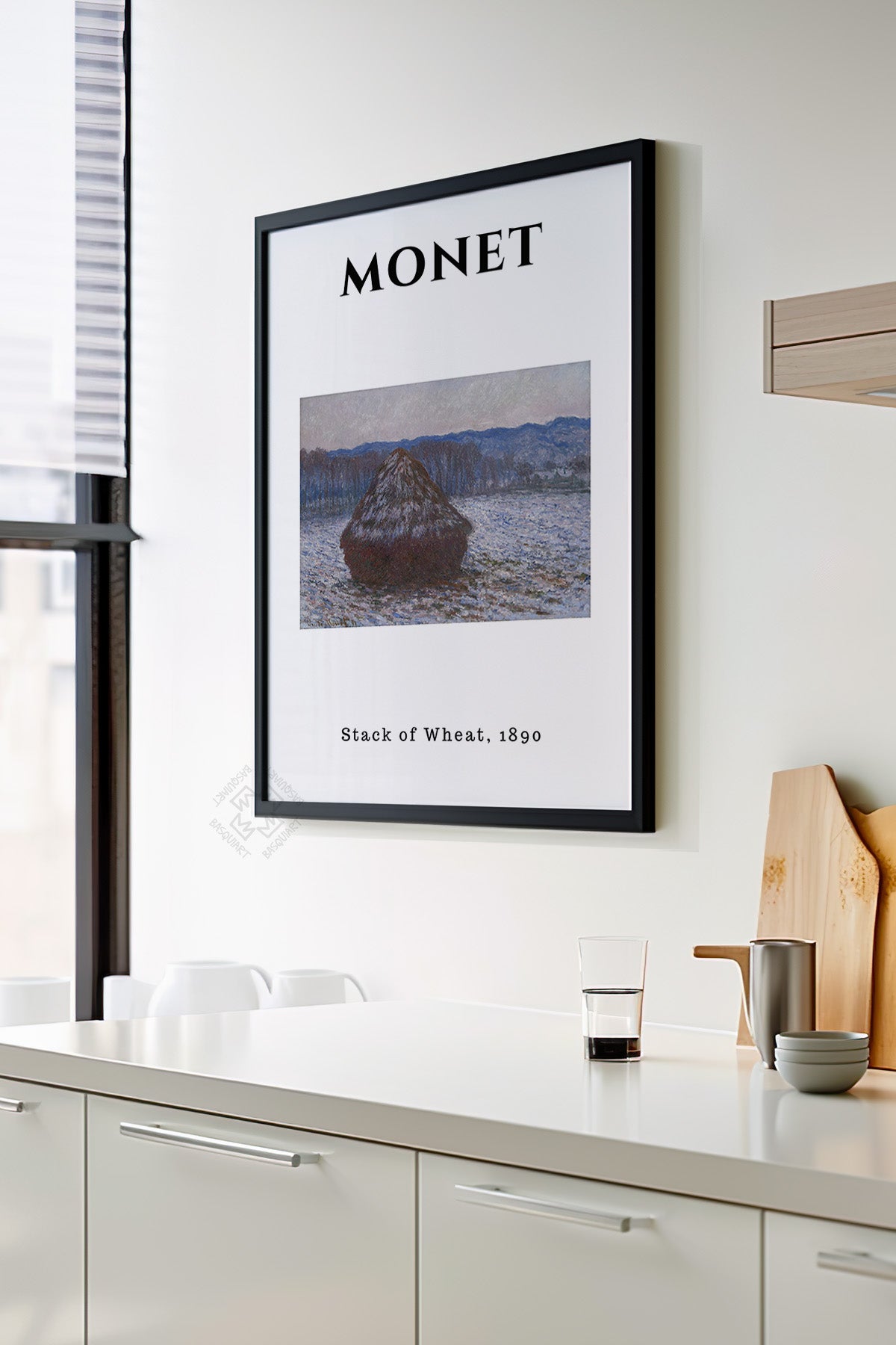 Claude Monet Serisi Siyah Çerçeveli Poster, Tablo Duvar Dekoru No:22