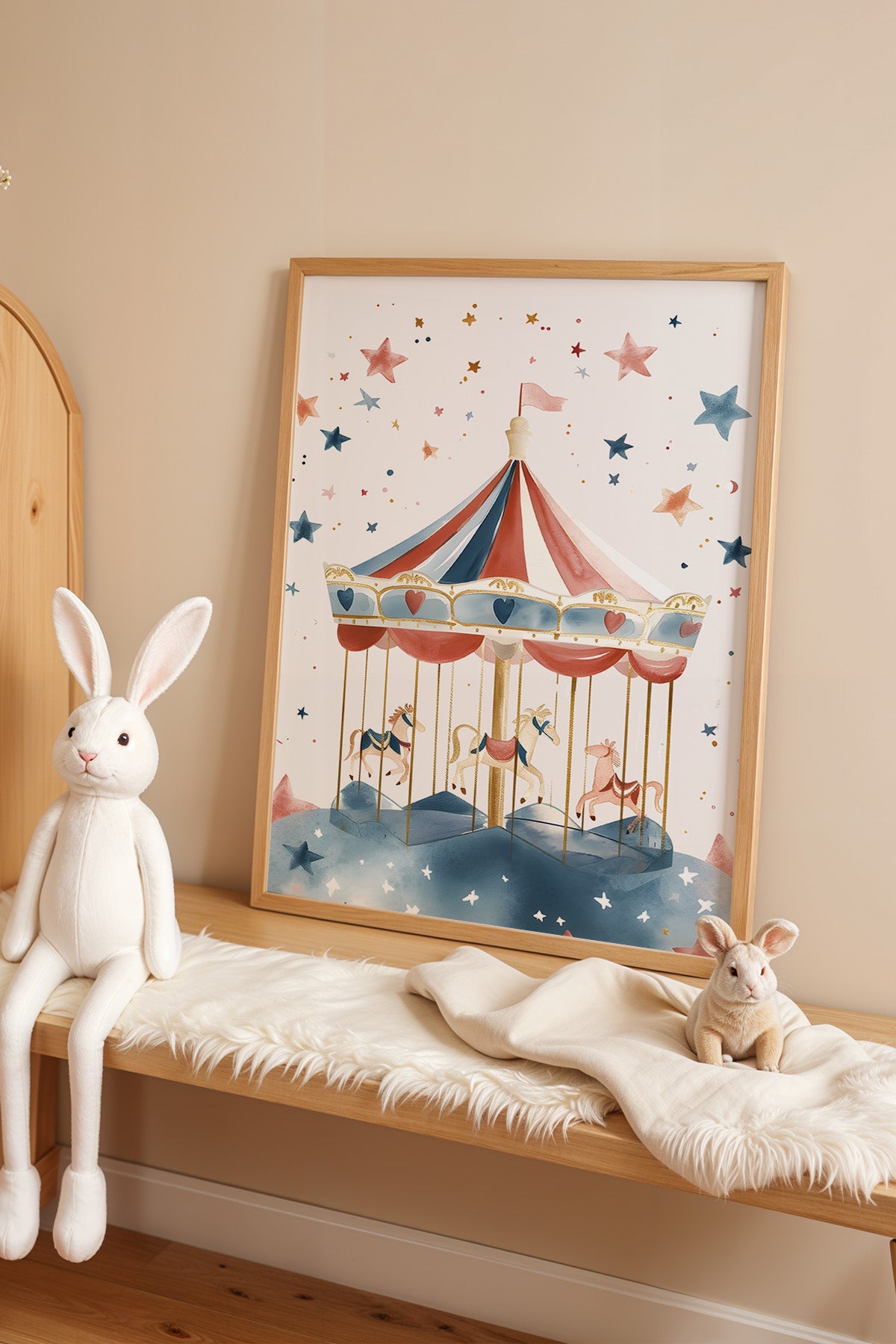 Çocuk Odası, Bebek Odası Ahşap Çerçeveli Poster, Tablo No:49